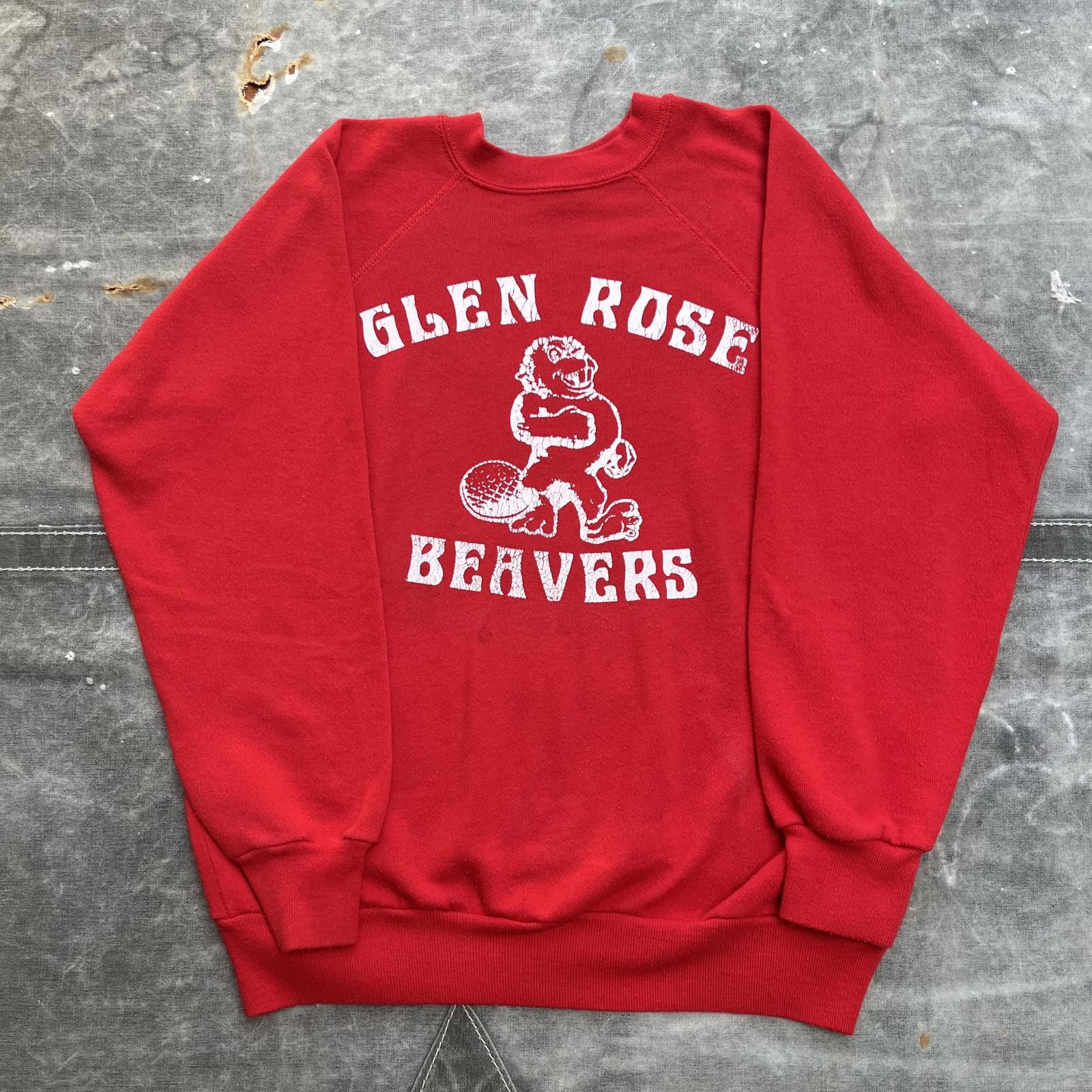 Vintage Vintage 1980s Glen Rose Beavers Mascot School Sweatshirt Size US M / EU 48-50 / 2 - 1 Thumbnail