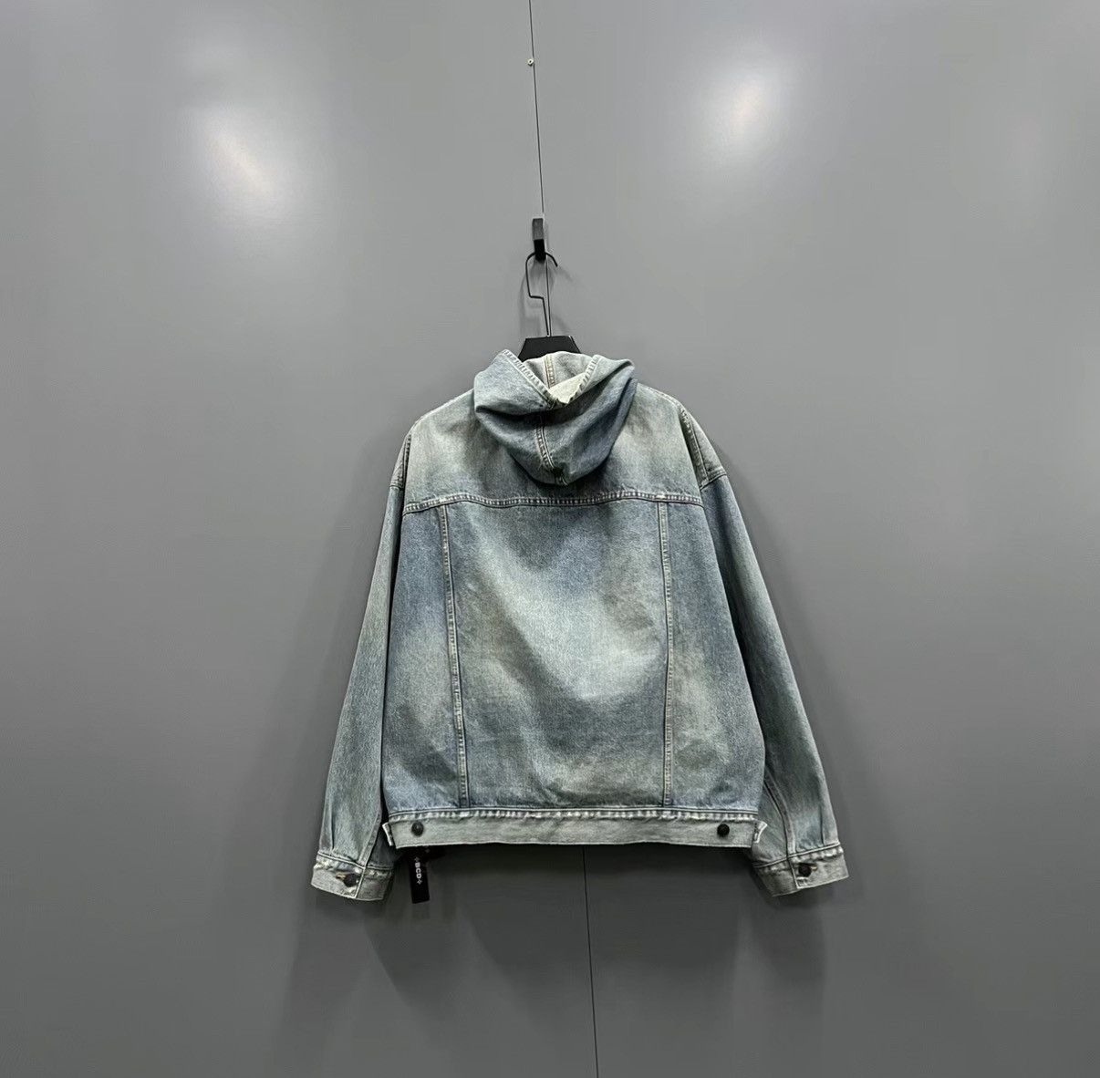 Balenciaga Balenciaga Blue Denim Hoodie J41 Size US S / EU 44-46 / 1 - 3 Thumbnail