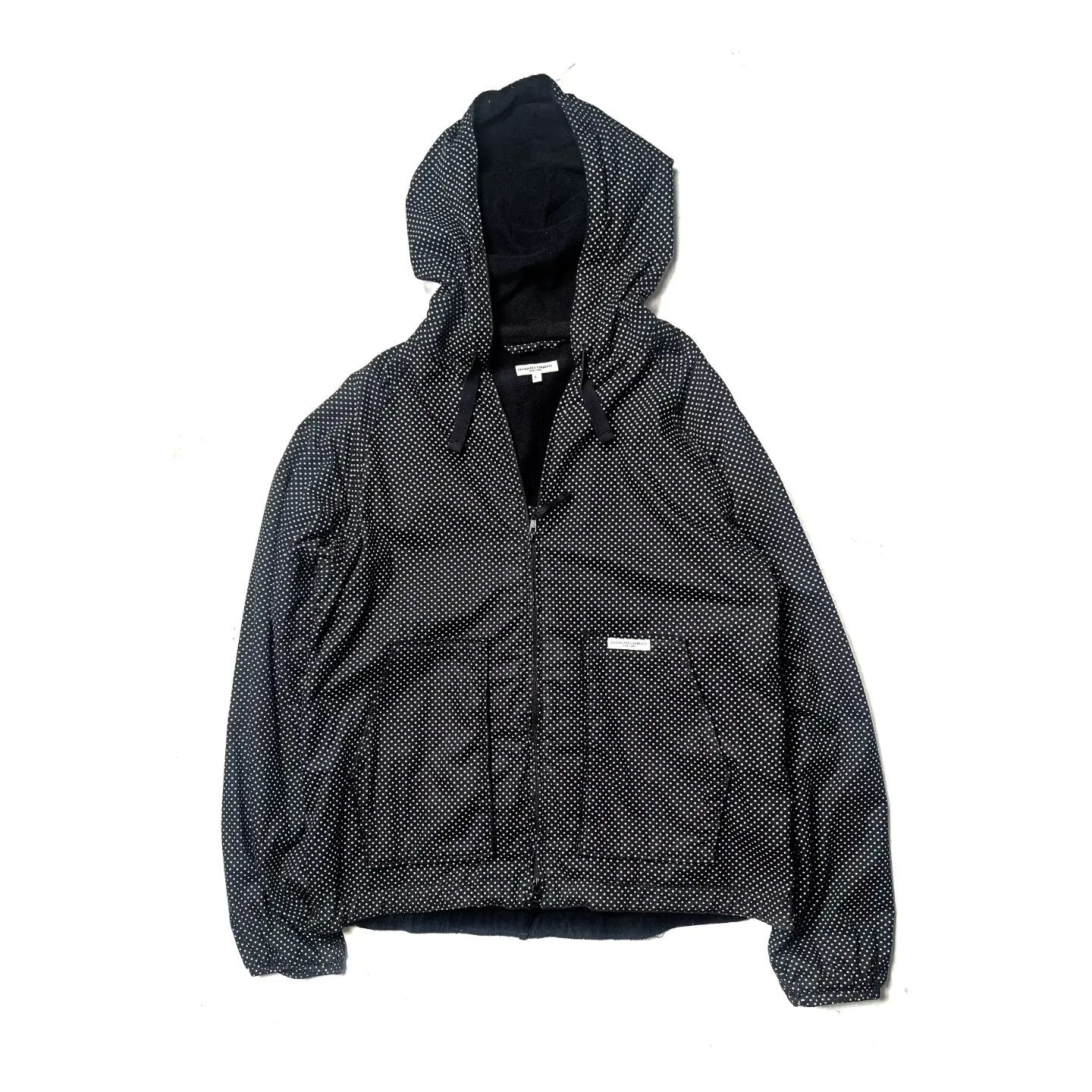 image of Engineered Garments Dotted Hoodie in Black, Men's (Size XL)