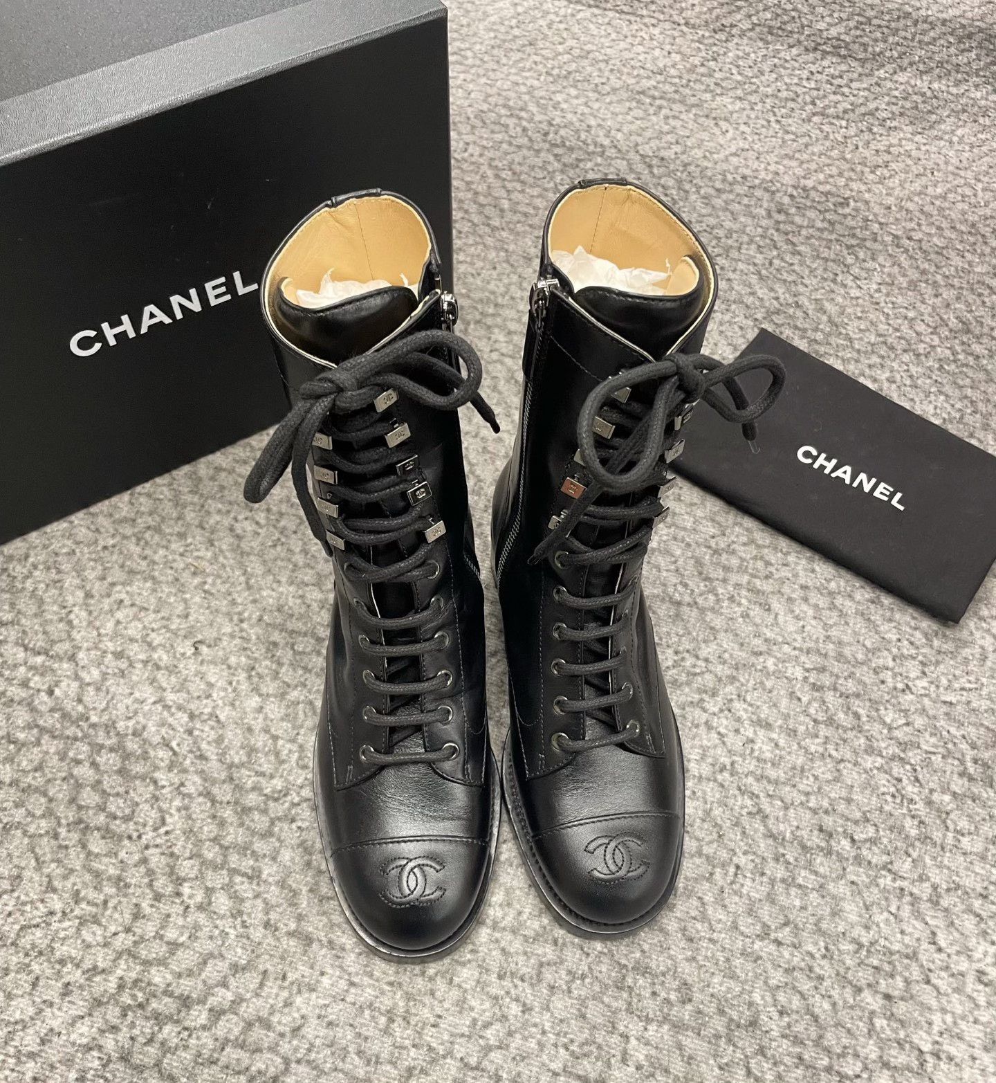 Chanel CHANEL Black Mid-Calf Boots Size US 6 / IT 36 - 1 Thumbnail