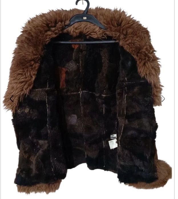Isamu Katayama Backlash Sheepskin PATCHWORK Skin FAUX FUR Leather Jacket Size L / US 10 / IT 46 - 4 Thumbnail