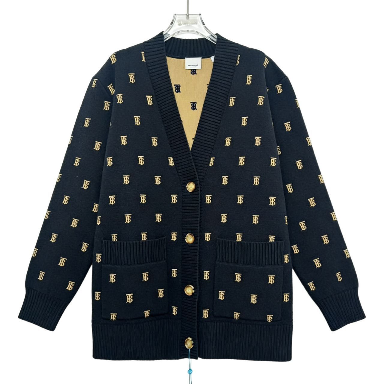 Burberry Burberry All-over Logo Oversized Long Sleeve Sweater K26WX Size L / US 10 / IT 46 - 1 Thumbnail