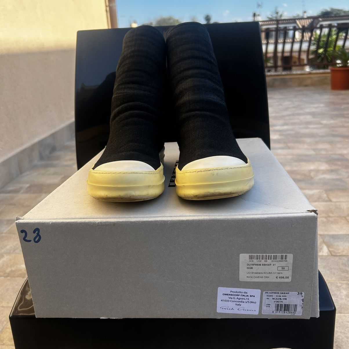 Rick Owens Rick Owens DRKSHDW Scuba Sock Black EU39 Size US 6 / EU 39 - 5 Thumbnail