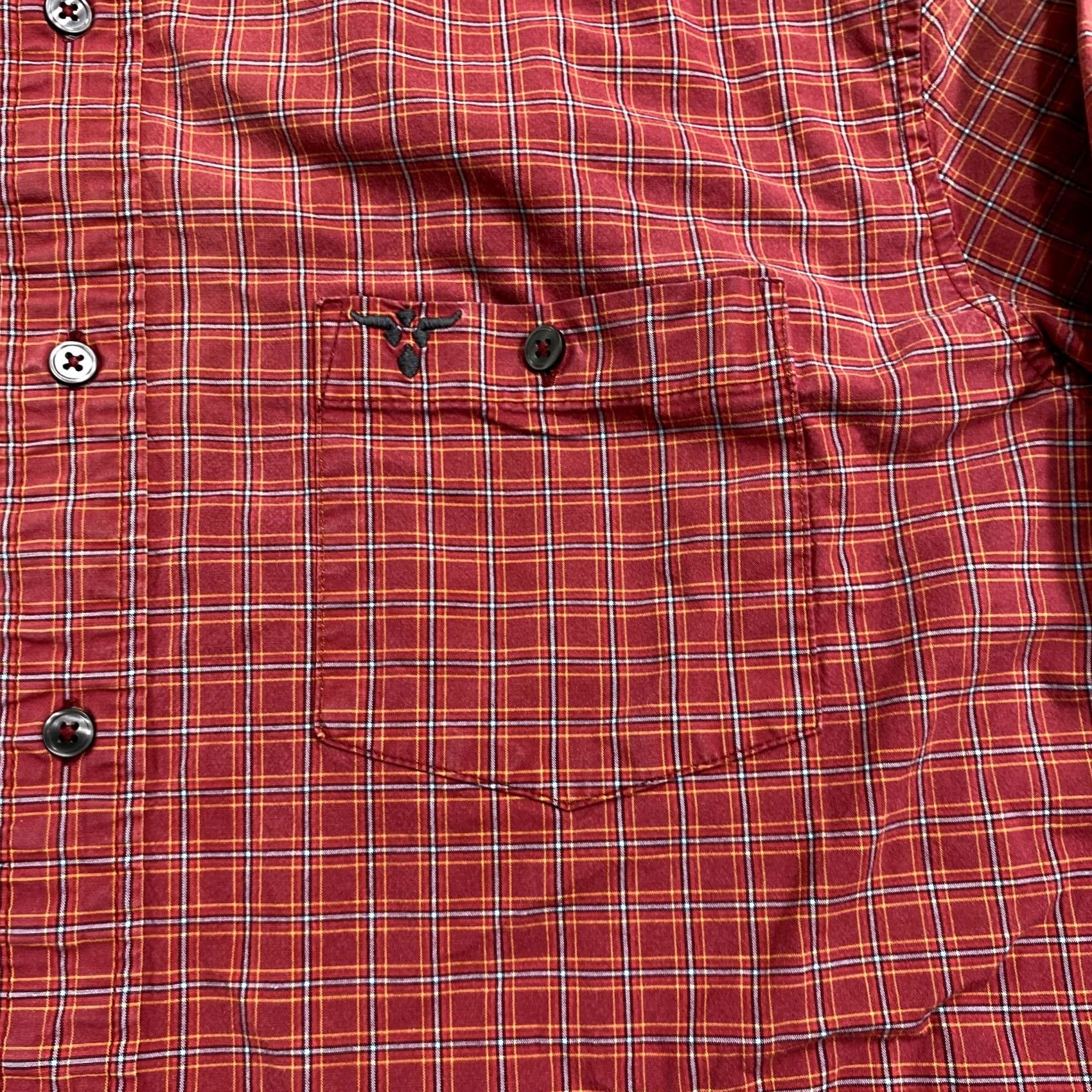 Wrangler Wrangler 20X Competition Shirt Mens Large Red Plaid Cowboy Rodeo Embroidered Size US L / EU 52-54 / 3 - 5 Thumbnail