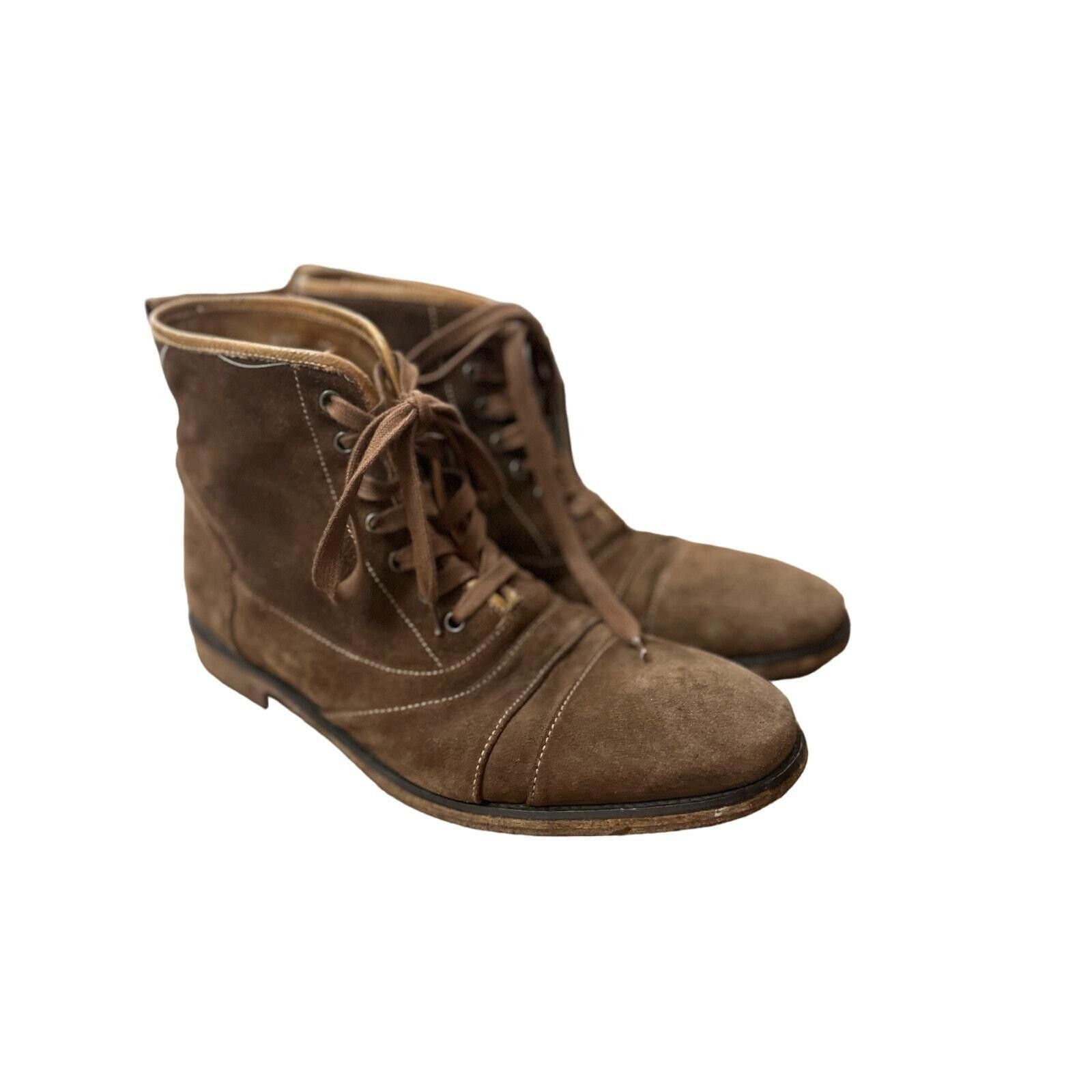 John Varvatos John Varvatos Fleetwood Boots, Suede Lace-up Boots Size US 10 / EU 43 - 1 Thumbnail