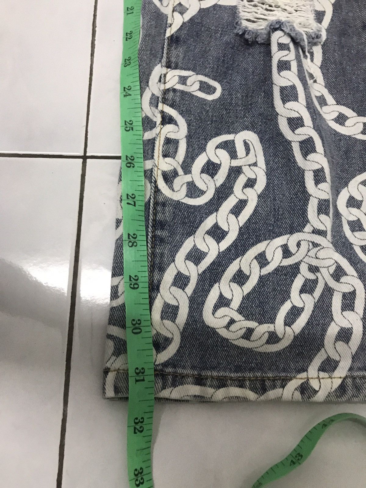 Japanese Brand spoon jeans distress chain ovp design Size US 30 / EU 46 - 9 Thumbnail