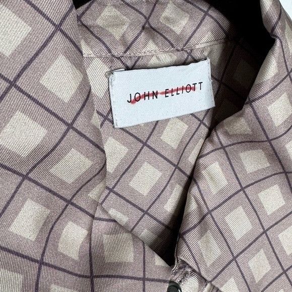 John Elliott John Elliot Silk Purple Argyle Button Shirt Men’s Medium Size US M / EU 48-50 / 2 - 3 Thumbnail