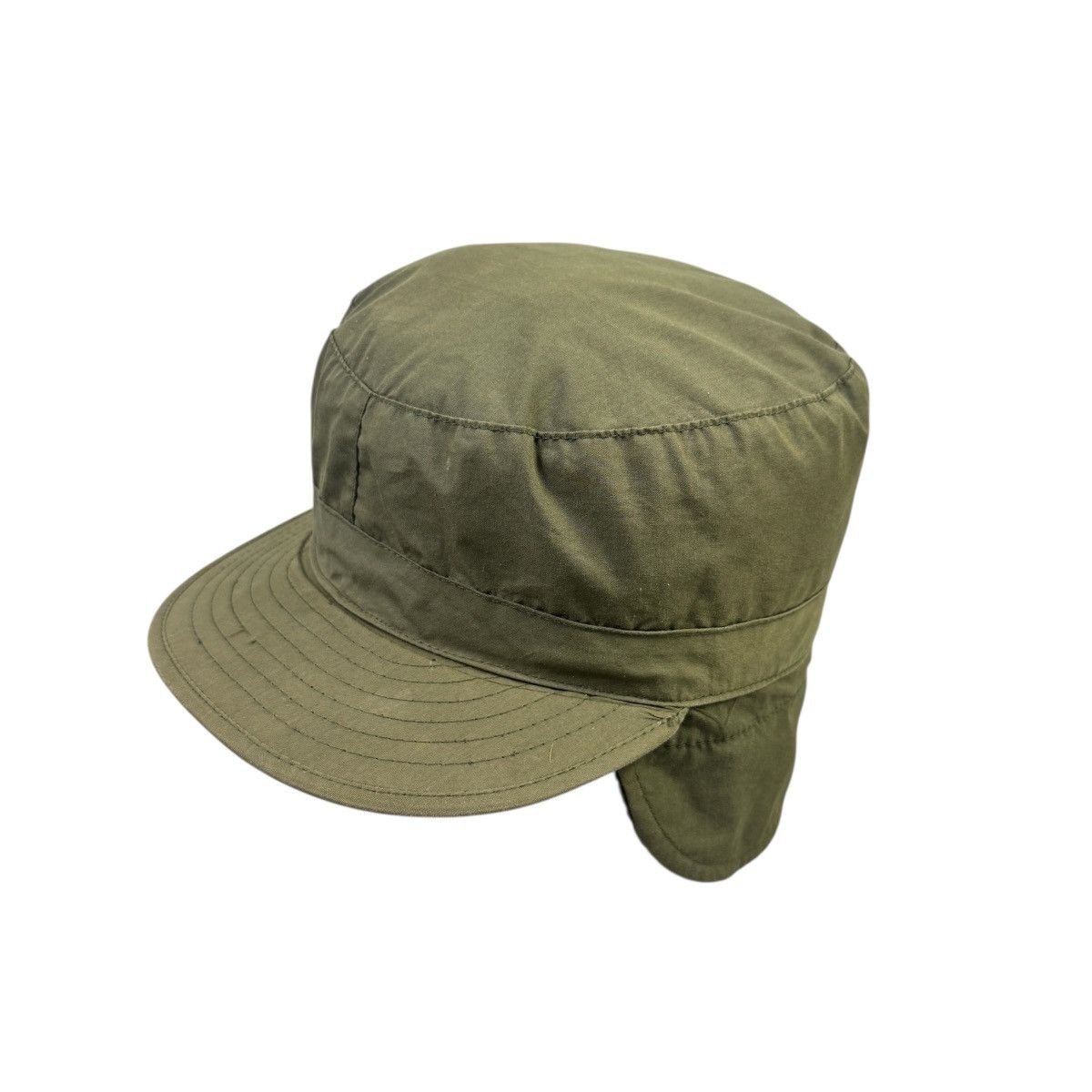 Vintage Fatigue Hat with Ear Flaps Winter Patrol Cap Size ONE SIZE - 1 Thumbnail