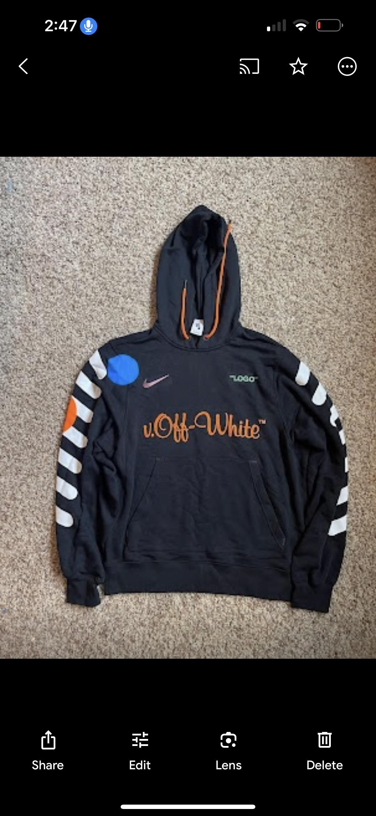 Off white nike mercurial hoodie hotsell