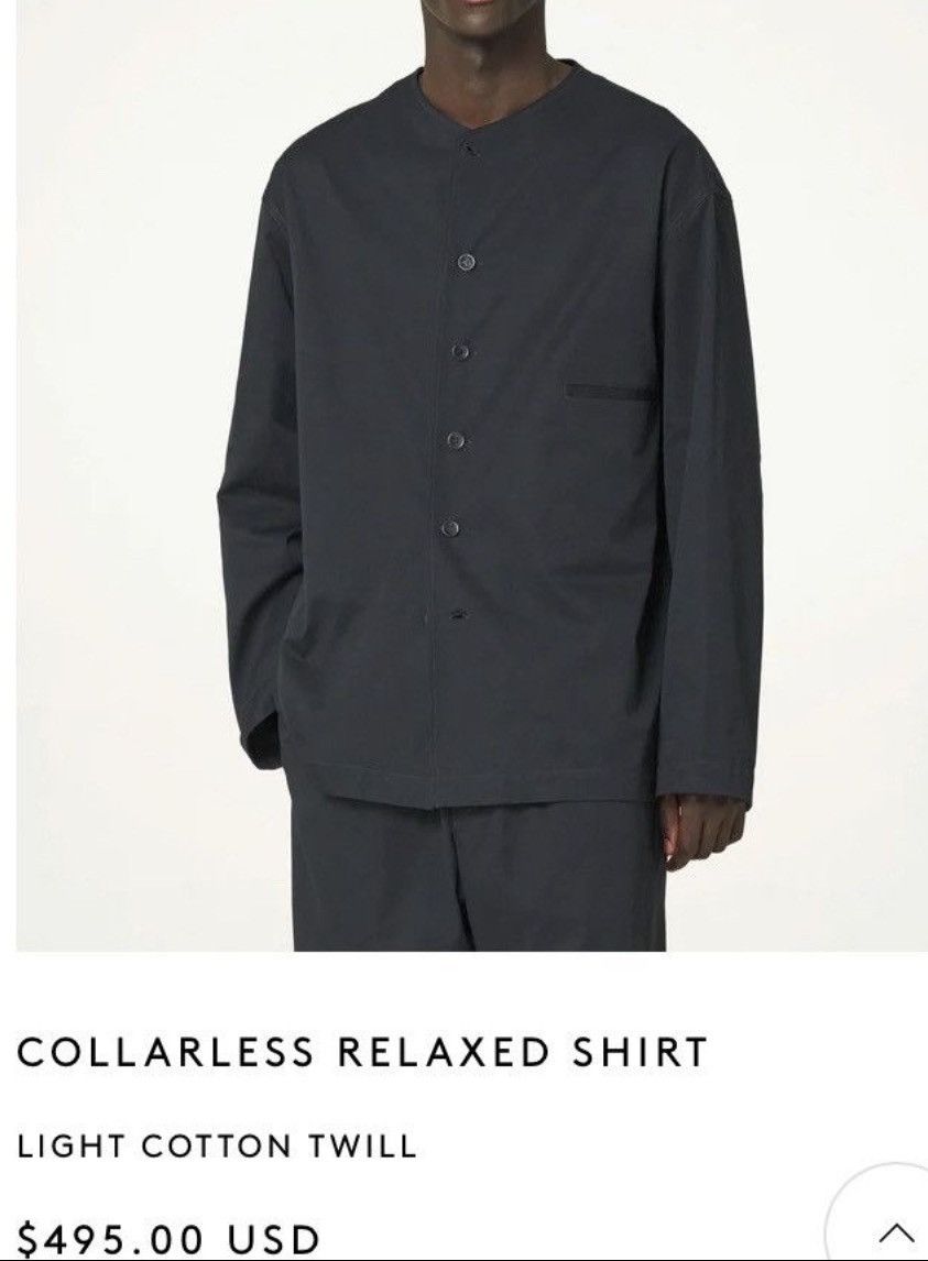 Lemaire MANDARIN COLLAR DRESS SHIRT COTTON BUTTON UP Size US M / EU 48-50 / 2 - 7 Thumbnail