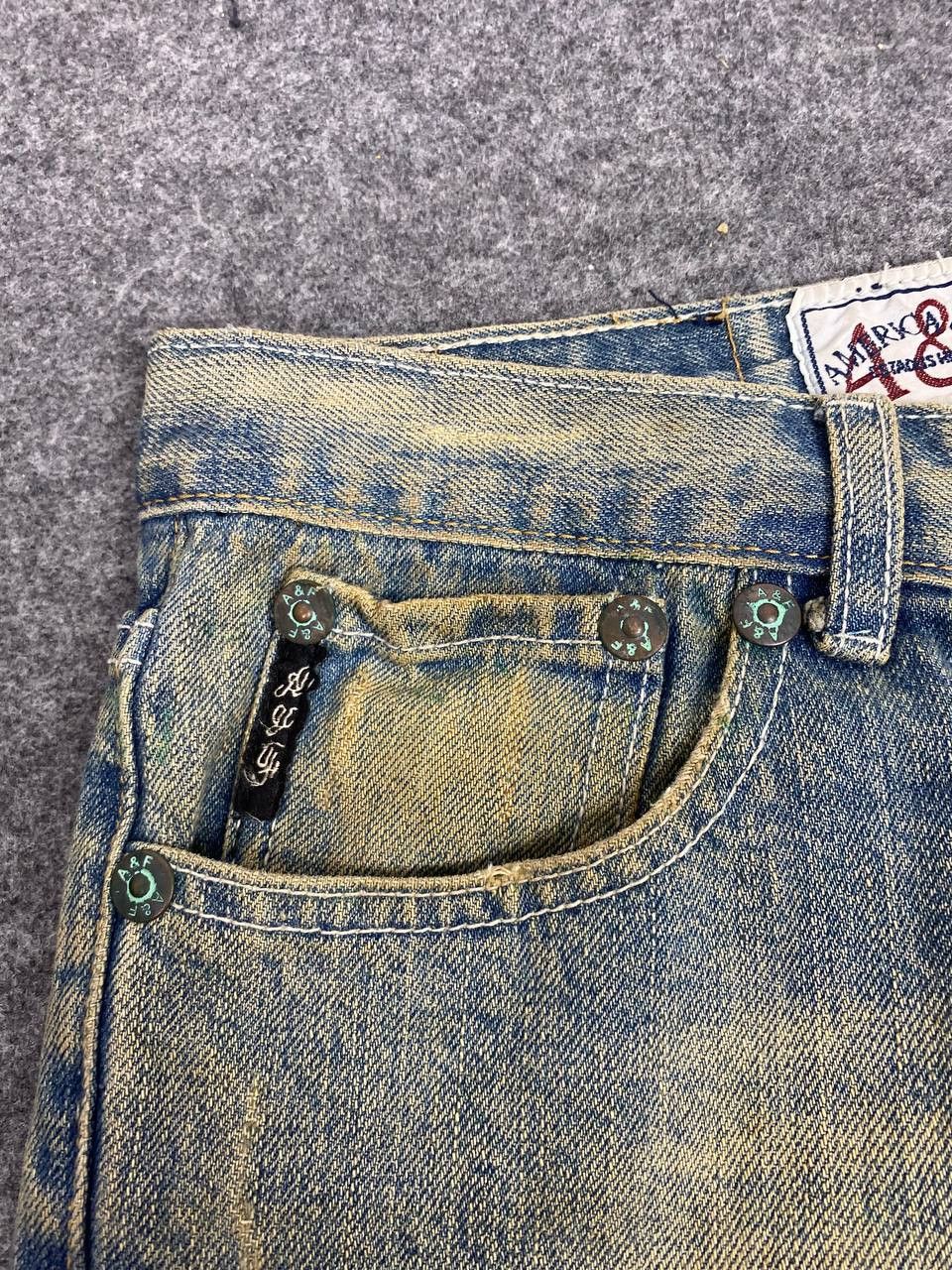American Apparel america and first distressed denim nice design Size US 34 / EU 50 - 15 Thumbnail