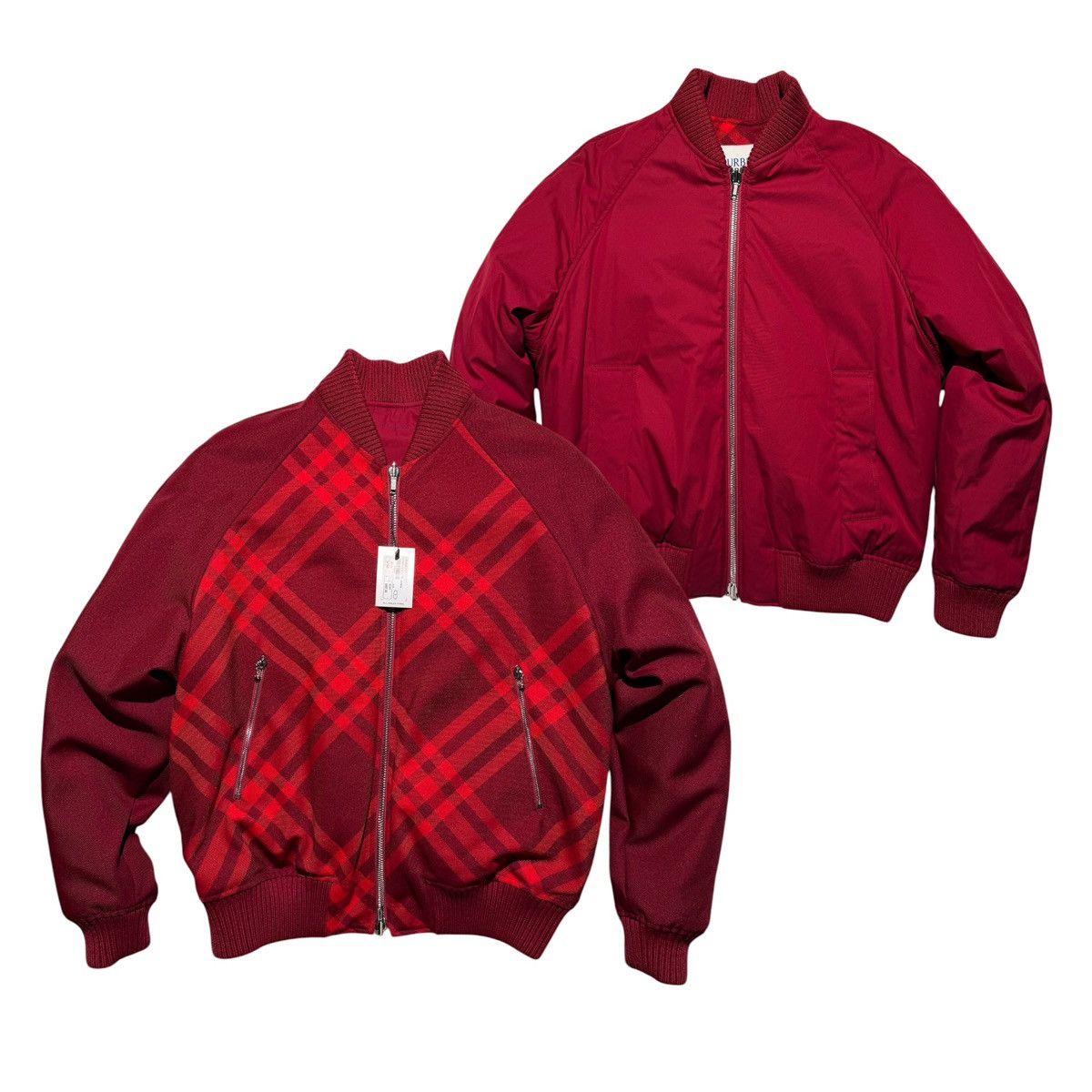 Burberry Reversible wool blend check bomber Size US S / EU 44-46 / 1 - 1 Thumbnail