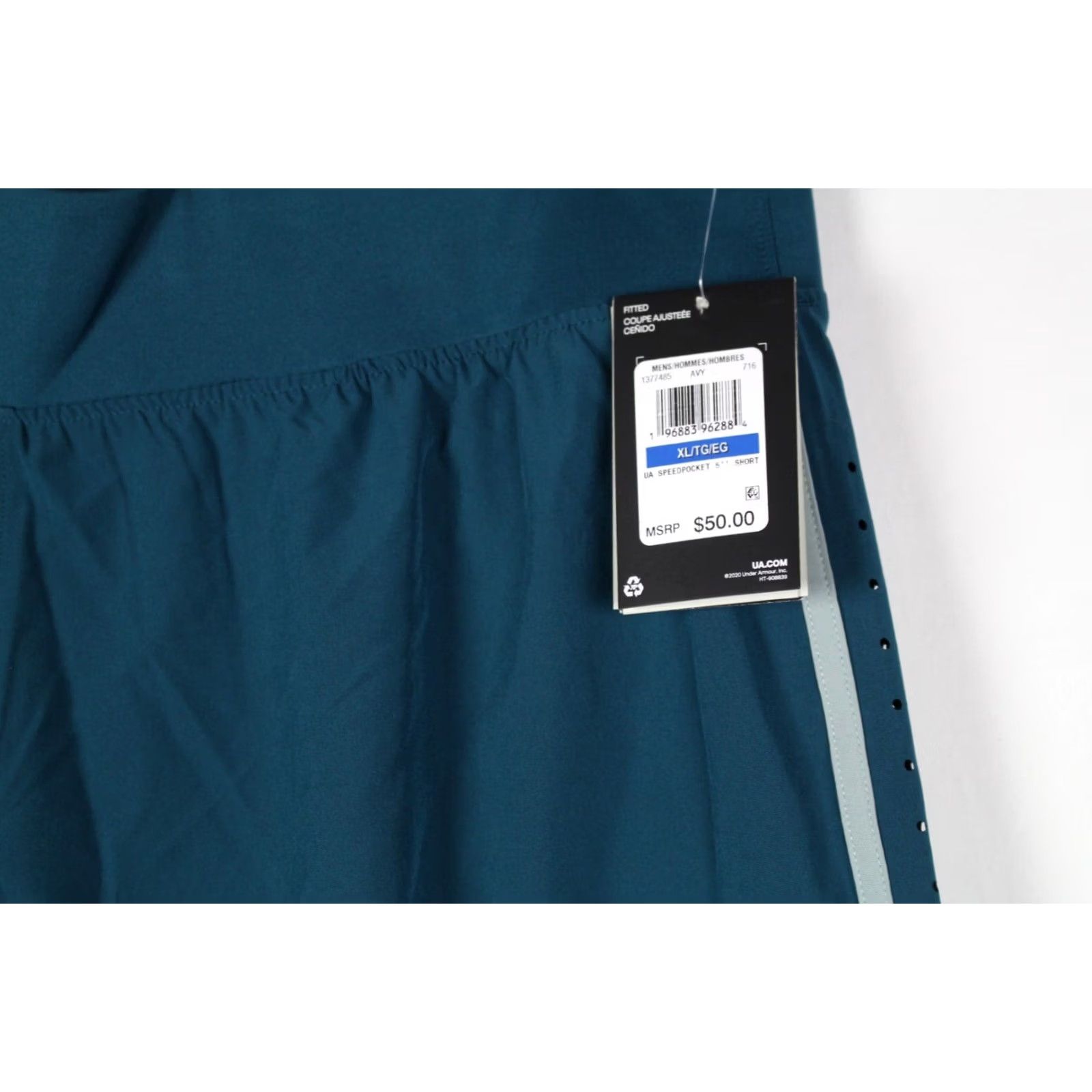 Under Armour Under Armour Men's UA Speedpocket 5'' Shorts XL Green 1377485 716 Size US 36 / EU 52 - 4 Thumbnail