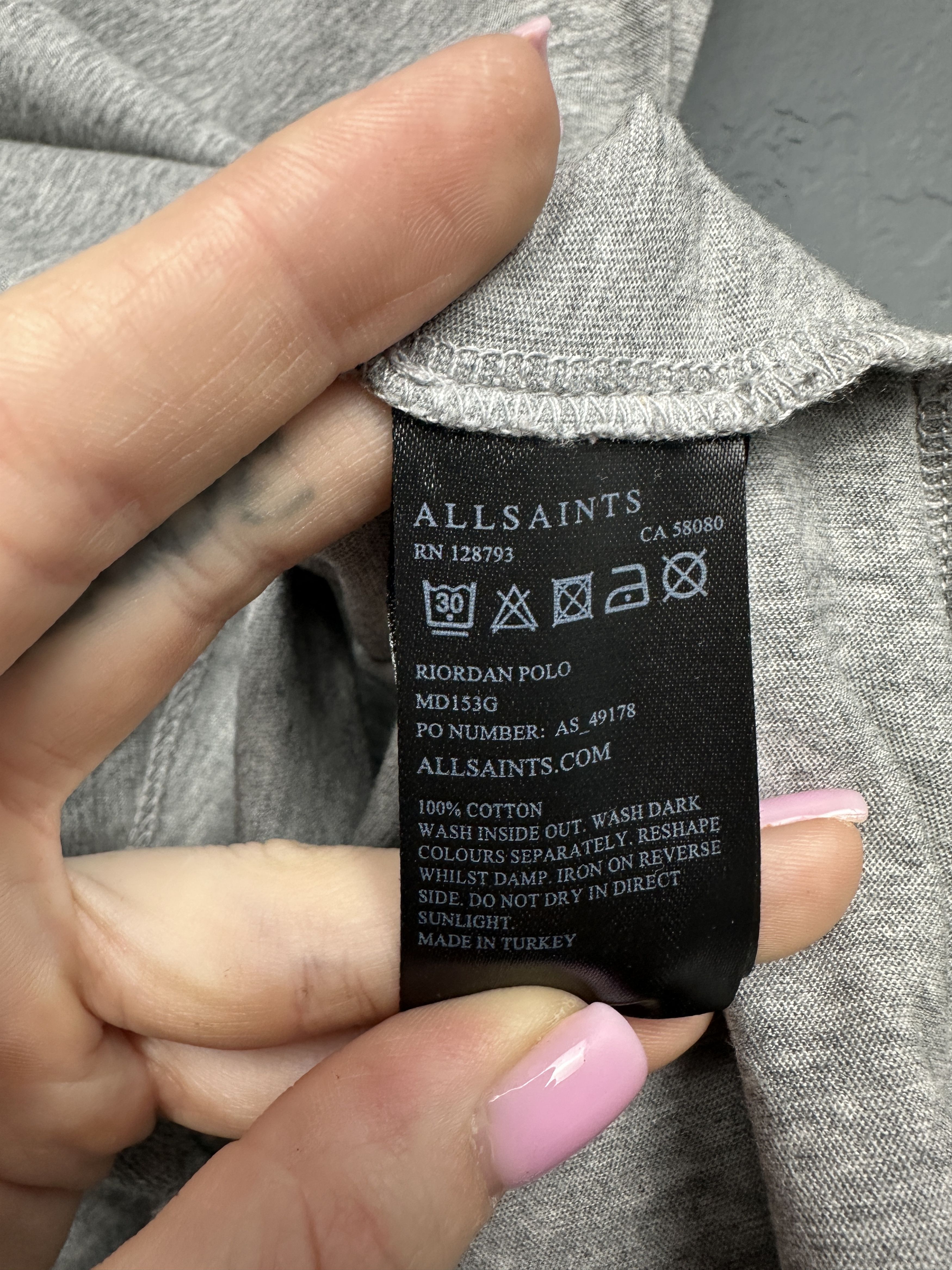 Allsaints Allsaints Mens Riordan Polo Shirt Size US S / EU 44-46 / 1 - 5 Thumbnail