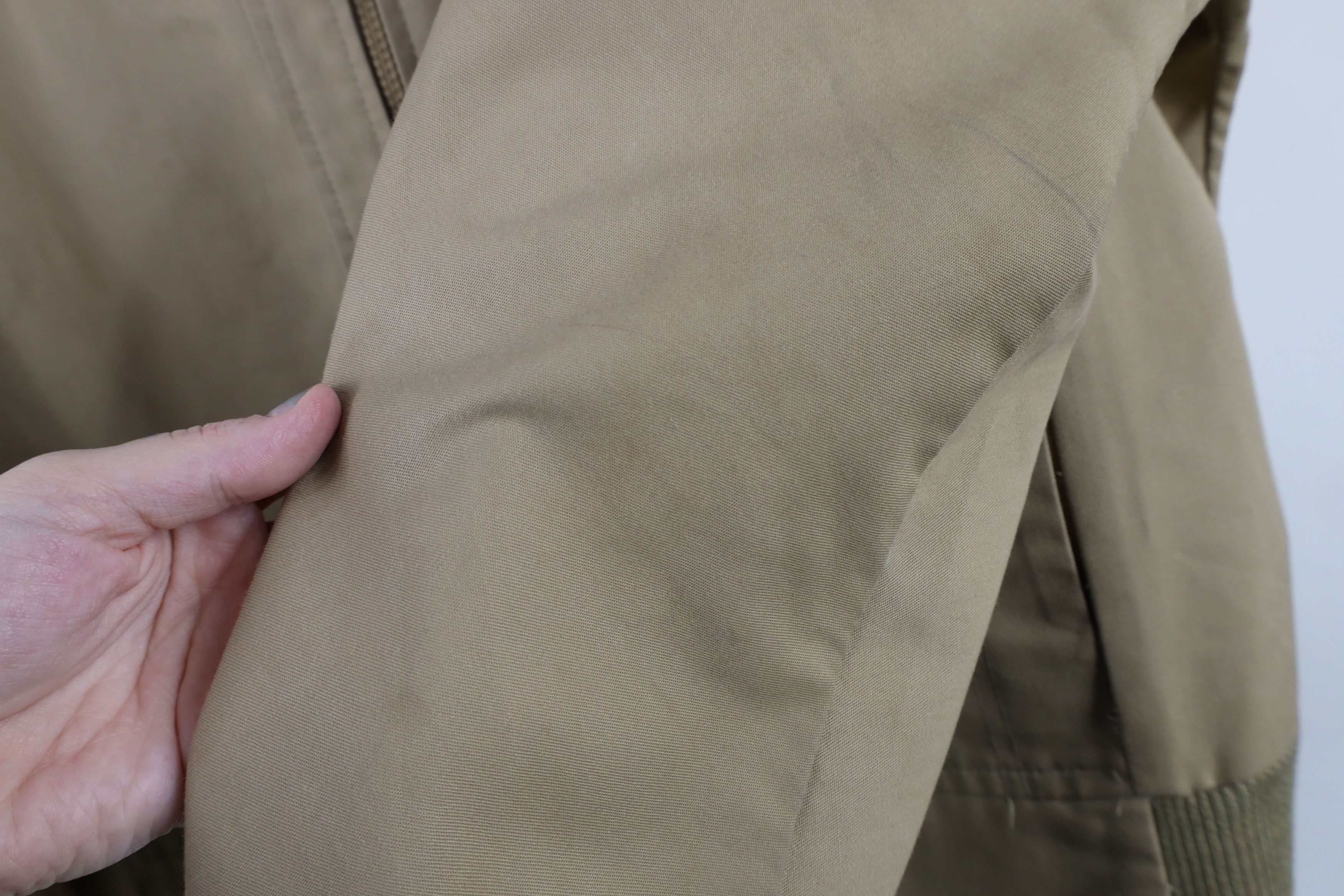 Vintage Vintage 70s Streetwear Full Zip Bomber Jacket Beige Khaki Size US L / EU 52-54 / 3 - 5 Thumbnail