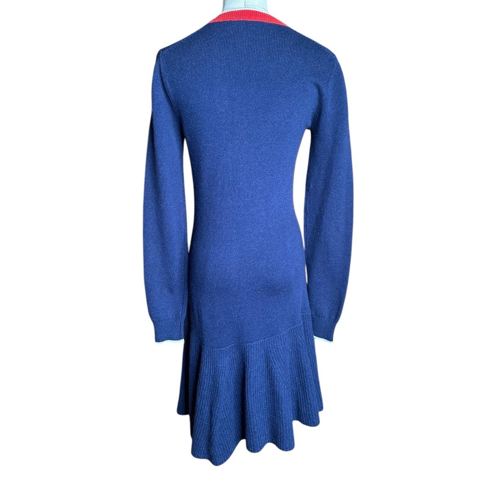 Other Draper James Nassau Navy Mini Sweater Dress Pleated Size XS Size XS / US 0-2 / IT 36-38 - 6 Thumbnail