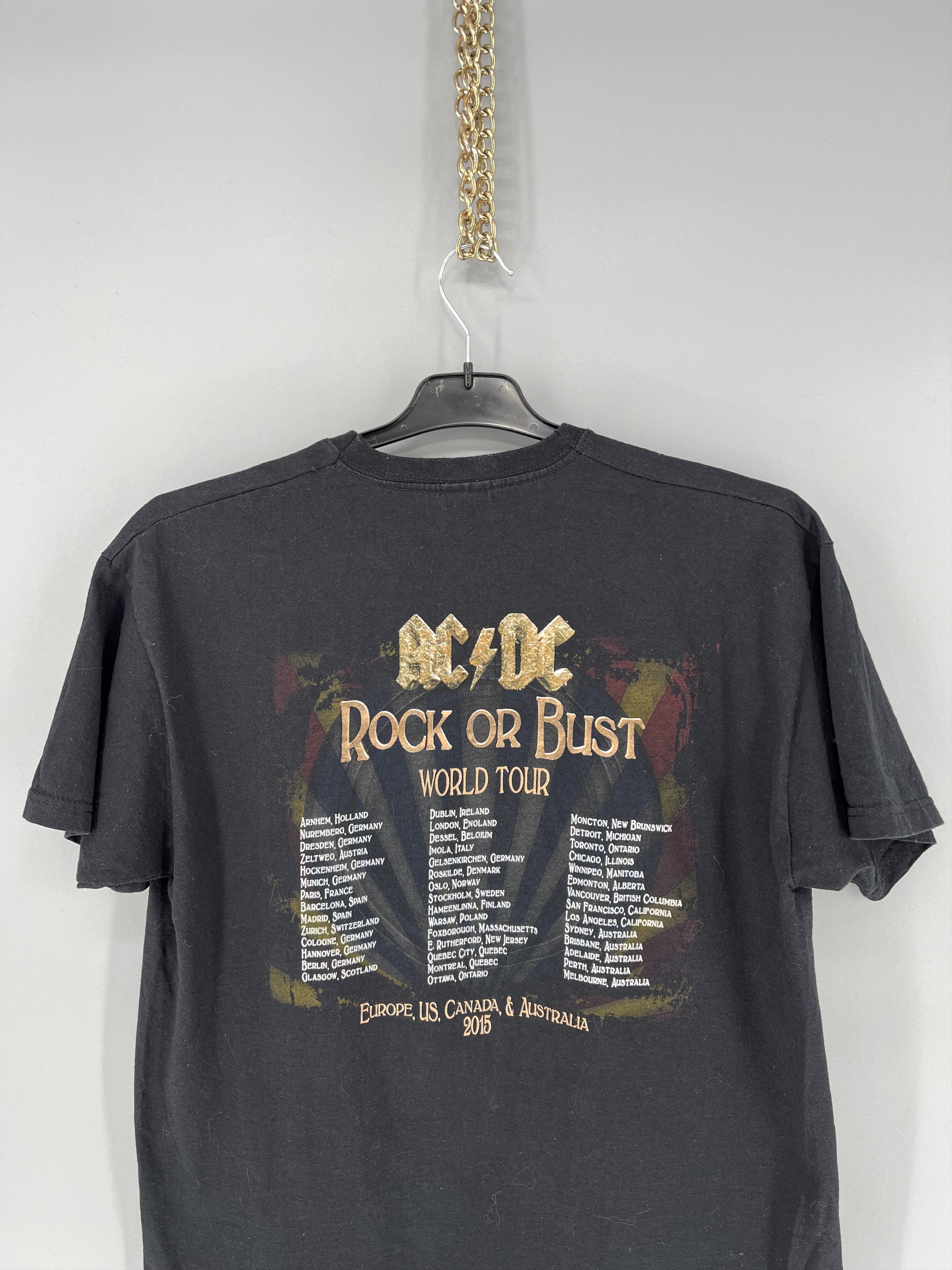 AC/DC × Vintage Vintage Y2K ACDC Rock or Bust Heavy Metal Rock T-Shirt Like Size US L / EU 52-54 / 3 - 9 Thumbnail
