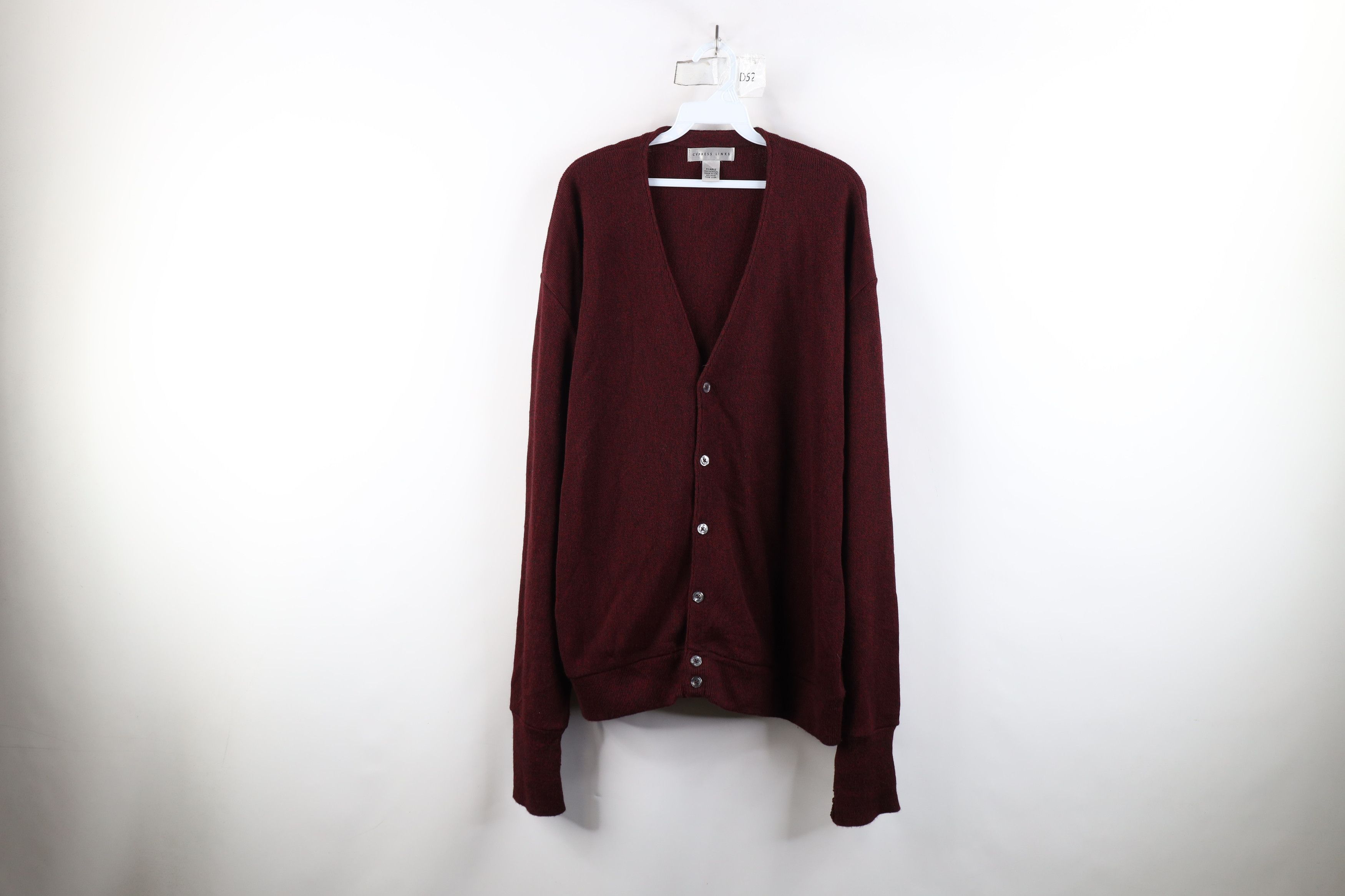 Vintage 90s Streetwear Cardigan Sweater Heather Red USA