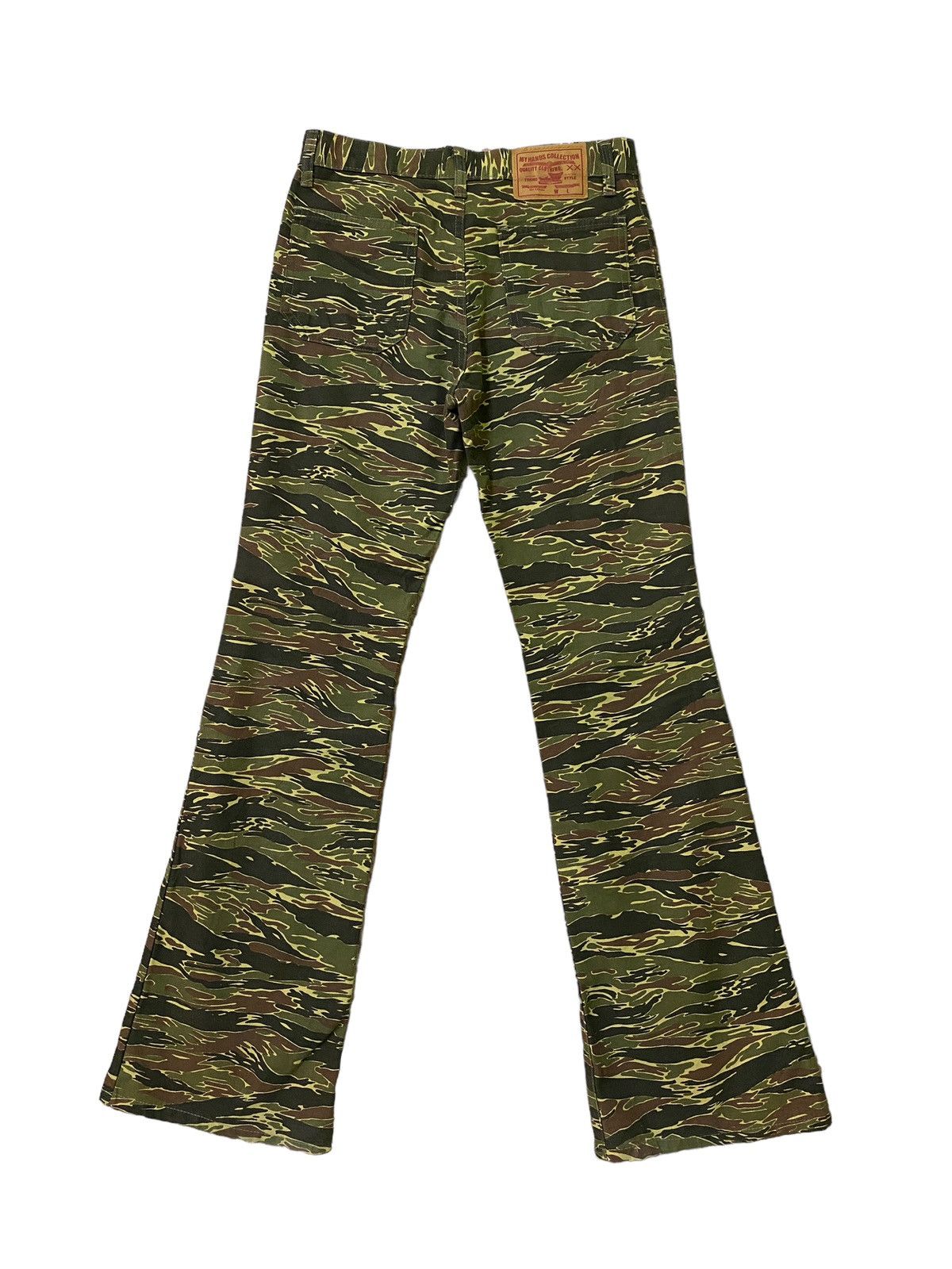 Japanese Brand × Vintage FLARED CAMOUFLAGE STYLE BELL BOTTOM BOOTCUT DENIM JEANS Size US 26 / EU 42 - 2 Thumbnail