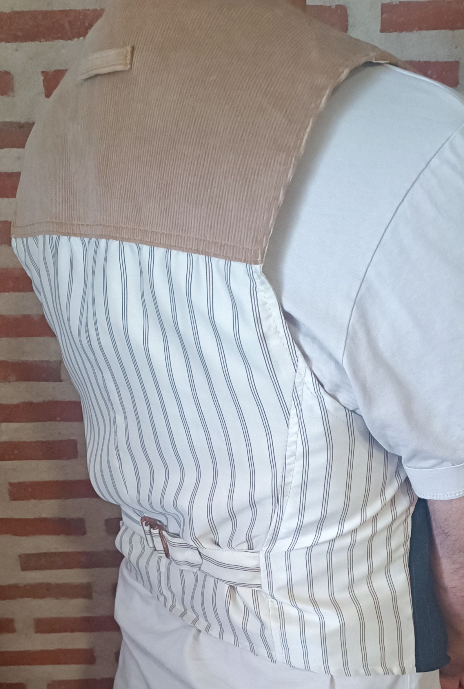 Jean Paul Gaultier 90's - Vest in courdoy and dark gray with stripes Size US S / EU 44-46 / 1 - 23 Thumbnail