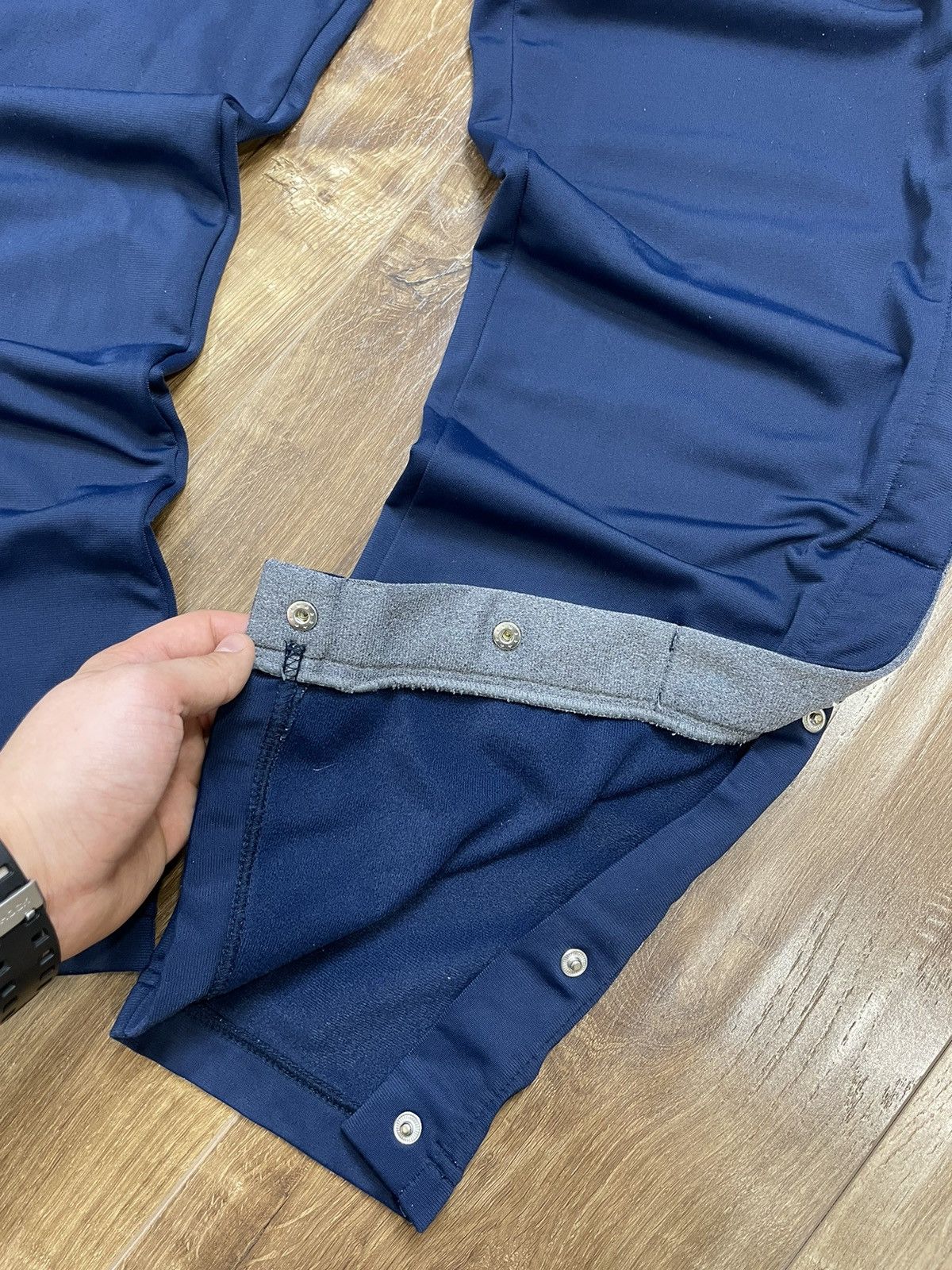 Nike × Vintage Vintage Nike Y2K Style Blue Drill Side Buttons Sweatpants Size US 30 / EU 46 - 8 Thumbnail