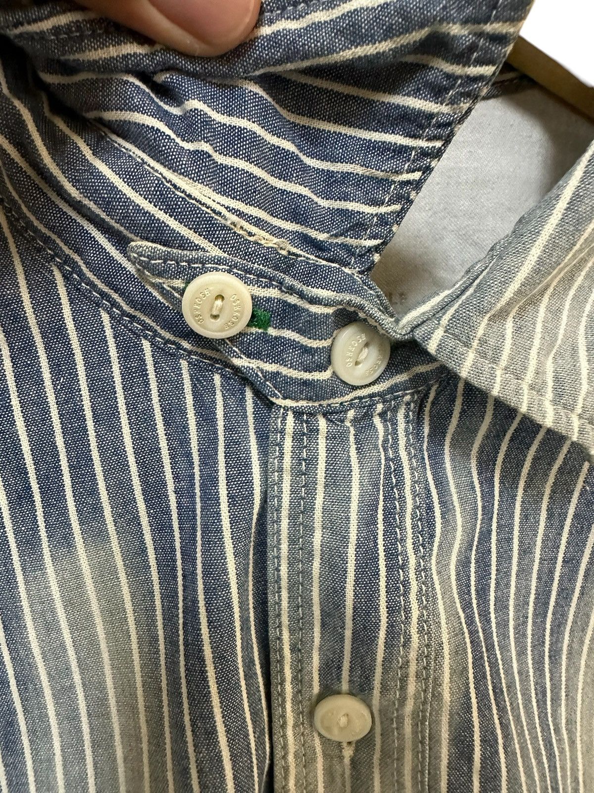 Oshkosh × Vintage oshkosh hickory stripes selvedge shirts Size US L / EU 52-54 / 3 - 7 Thumbnail