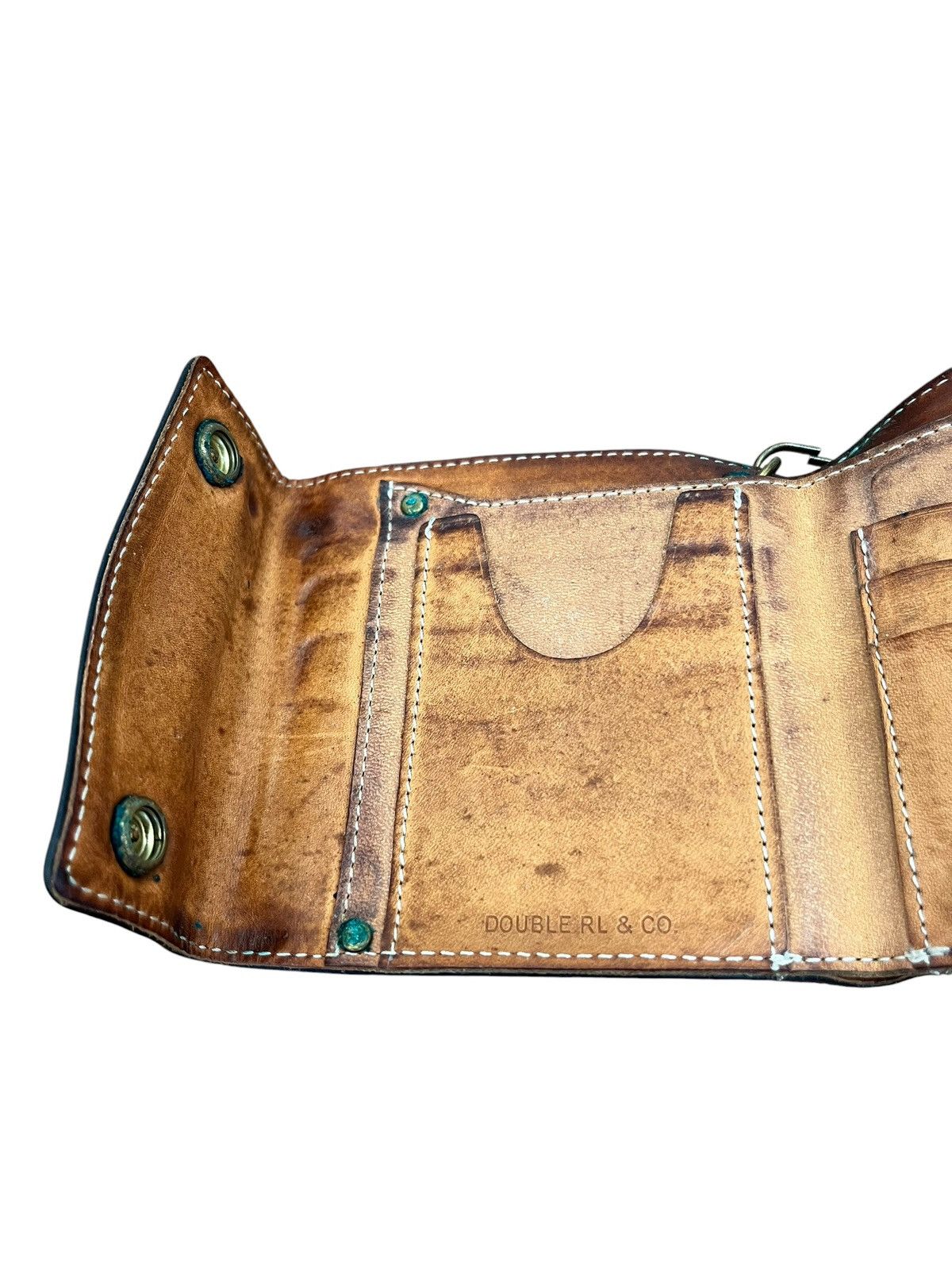 RRL Ralph Lauren Double RL Leather Bifold Snap Wallet | Grailed
