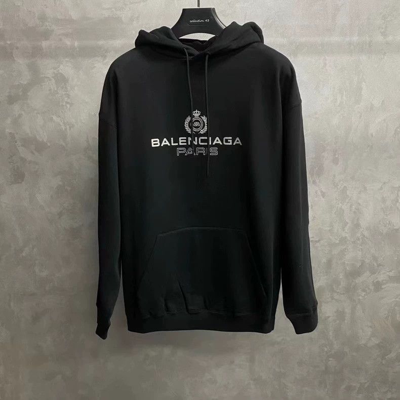 Balenciaga Balenciaga Black Crown Logo Hoodie-2506 Size US XS / EU 42 / 0 - 1 Thumbnail