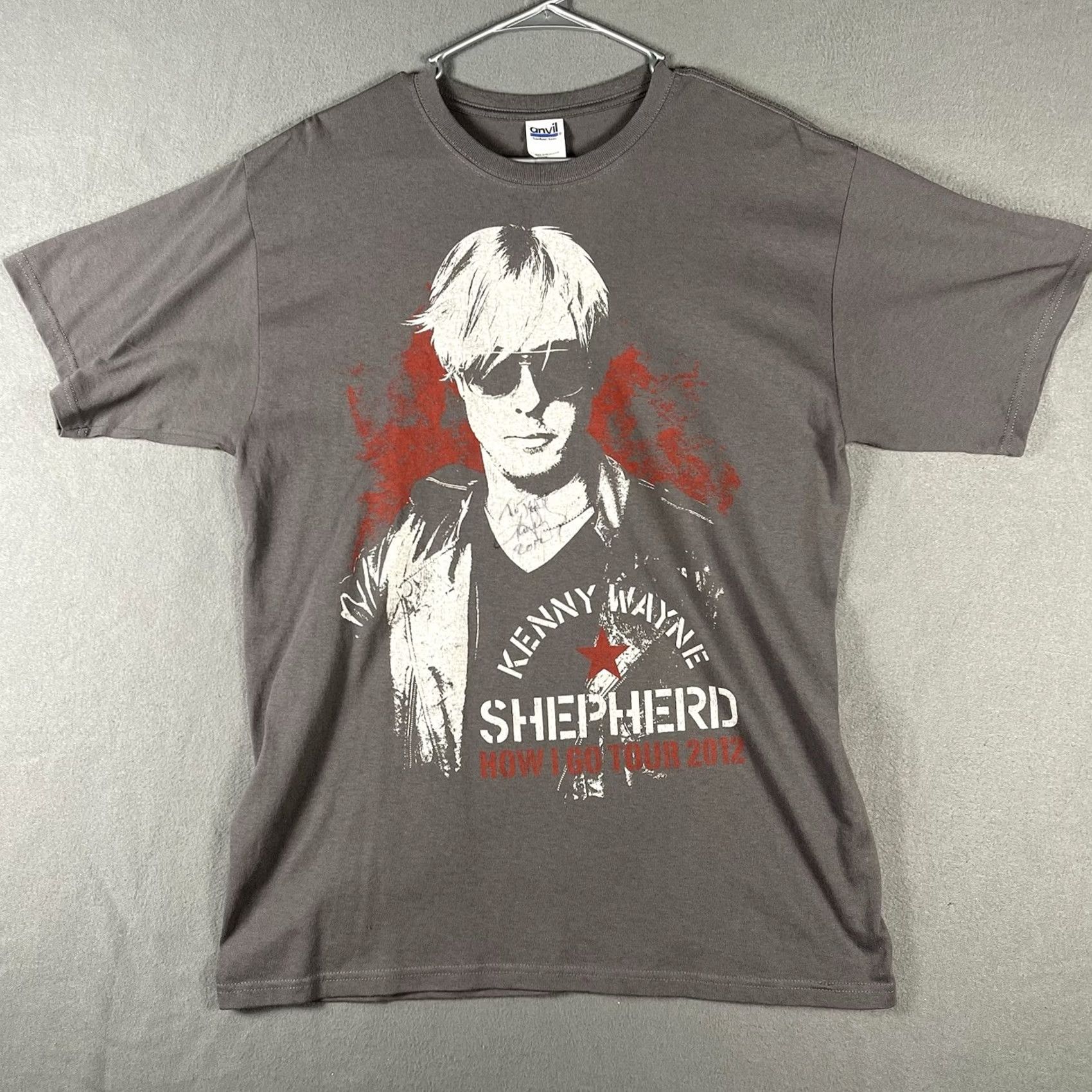 Anvil Kenny Wayne Shepherd How I Go Tour 2012 T Shirt Large Anvil Autographed Band Shirt Mens Gray L Size US L / EU 52-54 / 3 - 2 Thumbnail