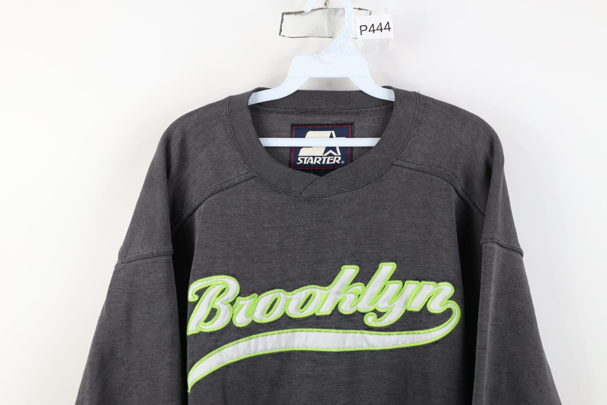 Starter Vintage 90s Starter Script Brooklyn New York Sweatshirt Size US L / EU 52-54 / 3 - 2 Thumbnail