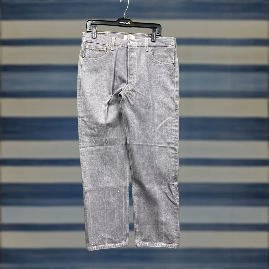 Levi's Levis 501 Jeans Mens 36x32 Grey Denim Pants Button-Fly Cotton Straight Leg Regular Fit 90s USA Denim Jeans Mens Gray Size US 36 / EU 52 - 1 Thumbnail