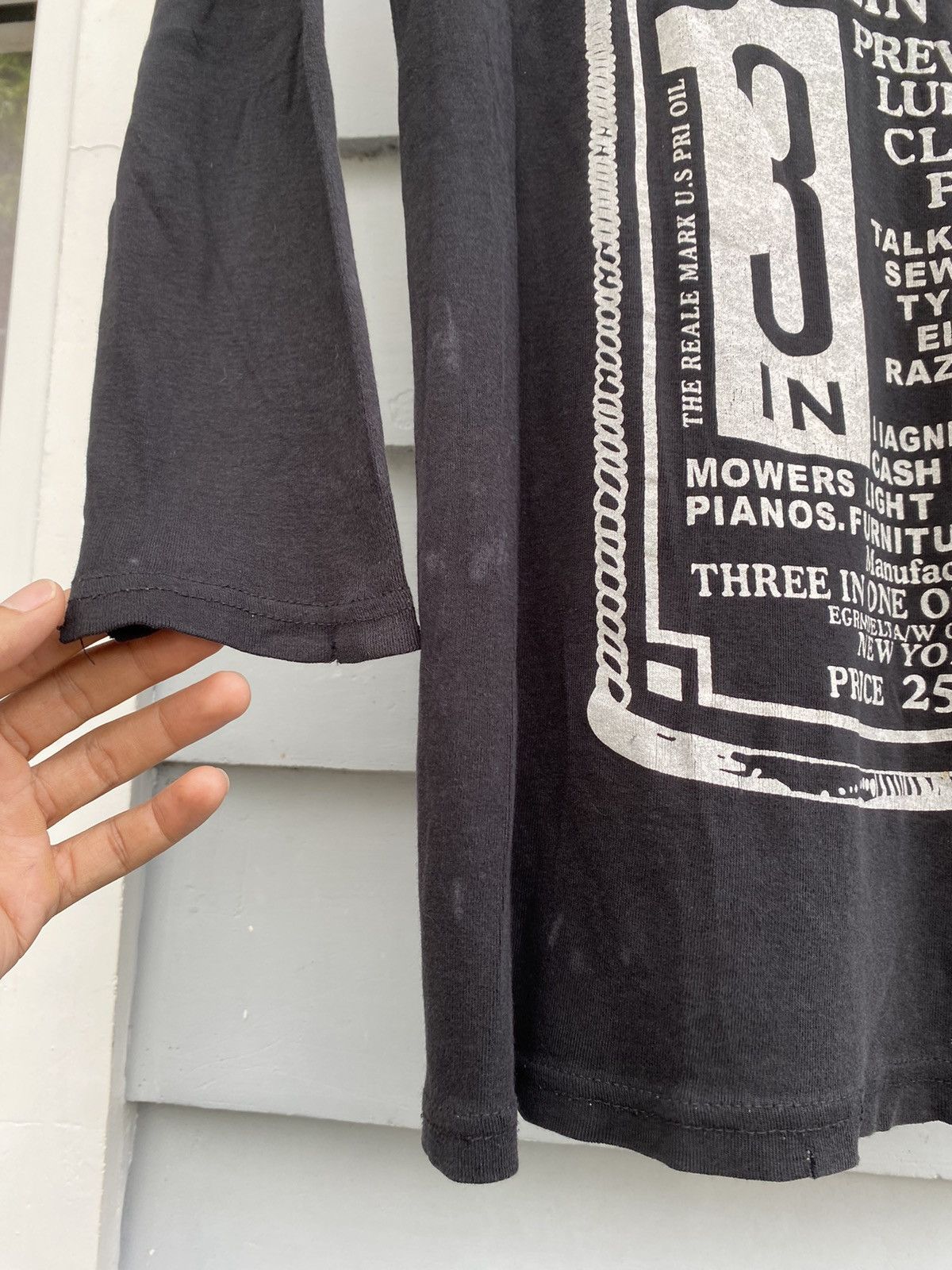 Vintage Japanese Handy Oily 3in1 Poem Slim Fit Longsleeve Tshirt Size US M / EU 48-50 / 2 - 5 Thumbnail