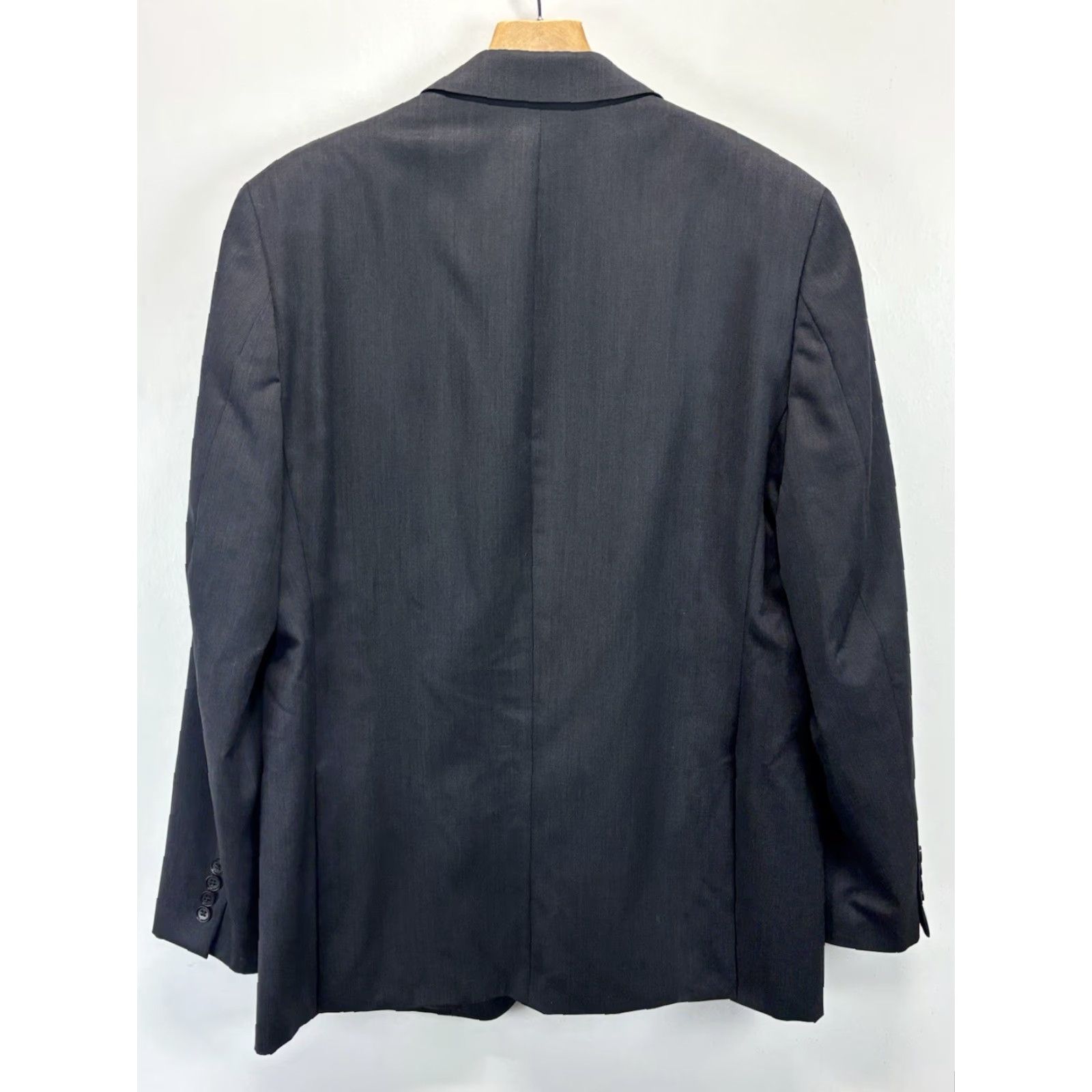Donna Karan VINTAGE Donna Karan New York DKNY 44L gray charcoal Wool suit 2 Piece 37x30 Pants Mens Adult 90s Style Women? Size 36R - 4 Thumbnail
