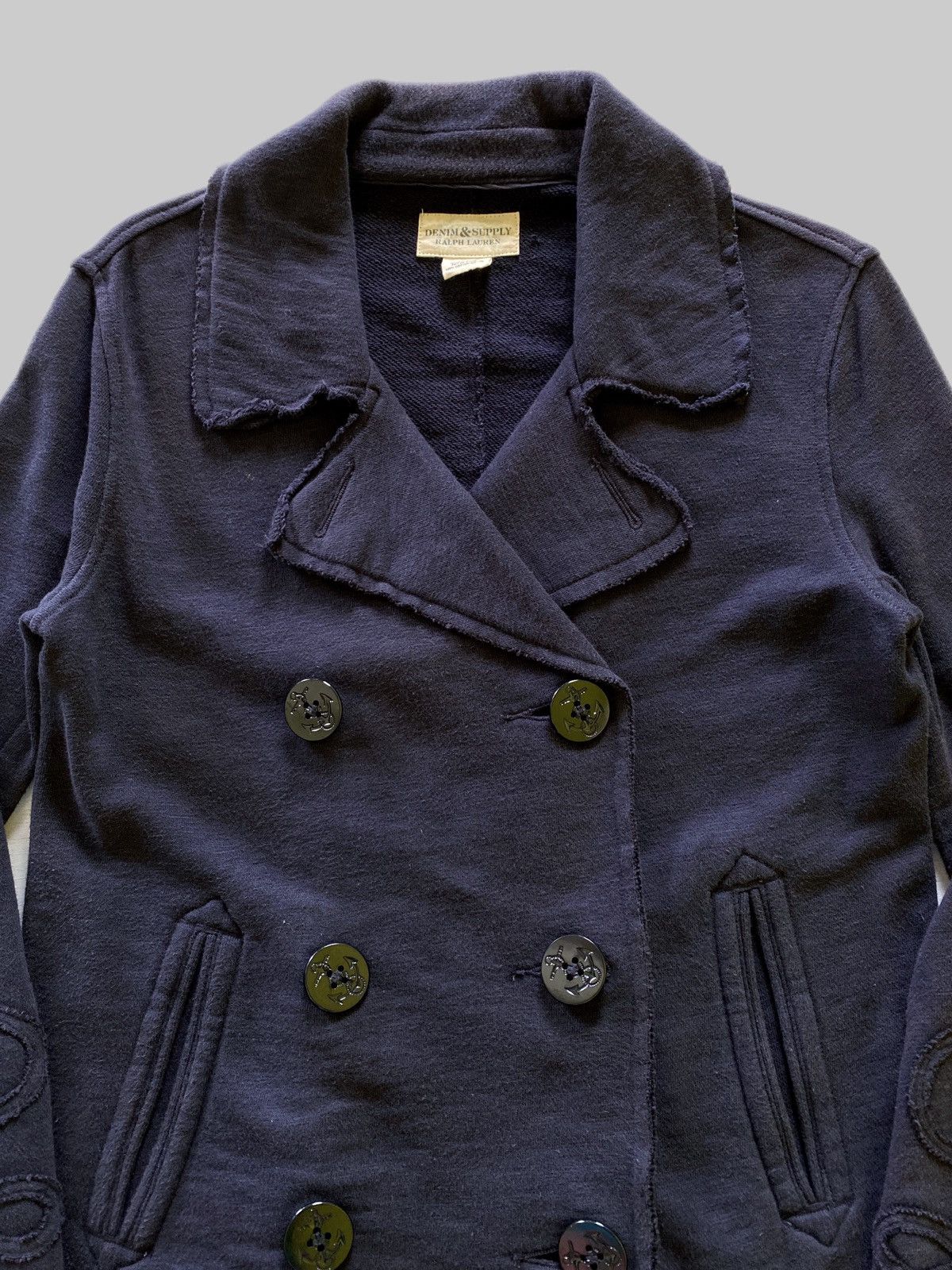 Denim & Supply Ralph Lauren Double Breasted Cotton Jacket Embroidered Sleeves Size US S / EU 44-46 / 1 - 5 Thumbnail