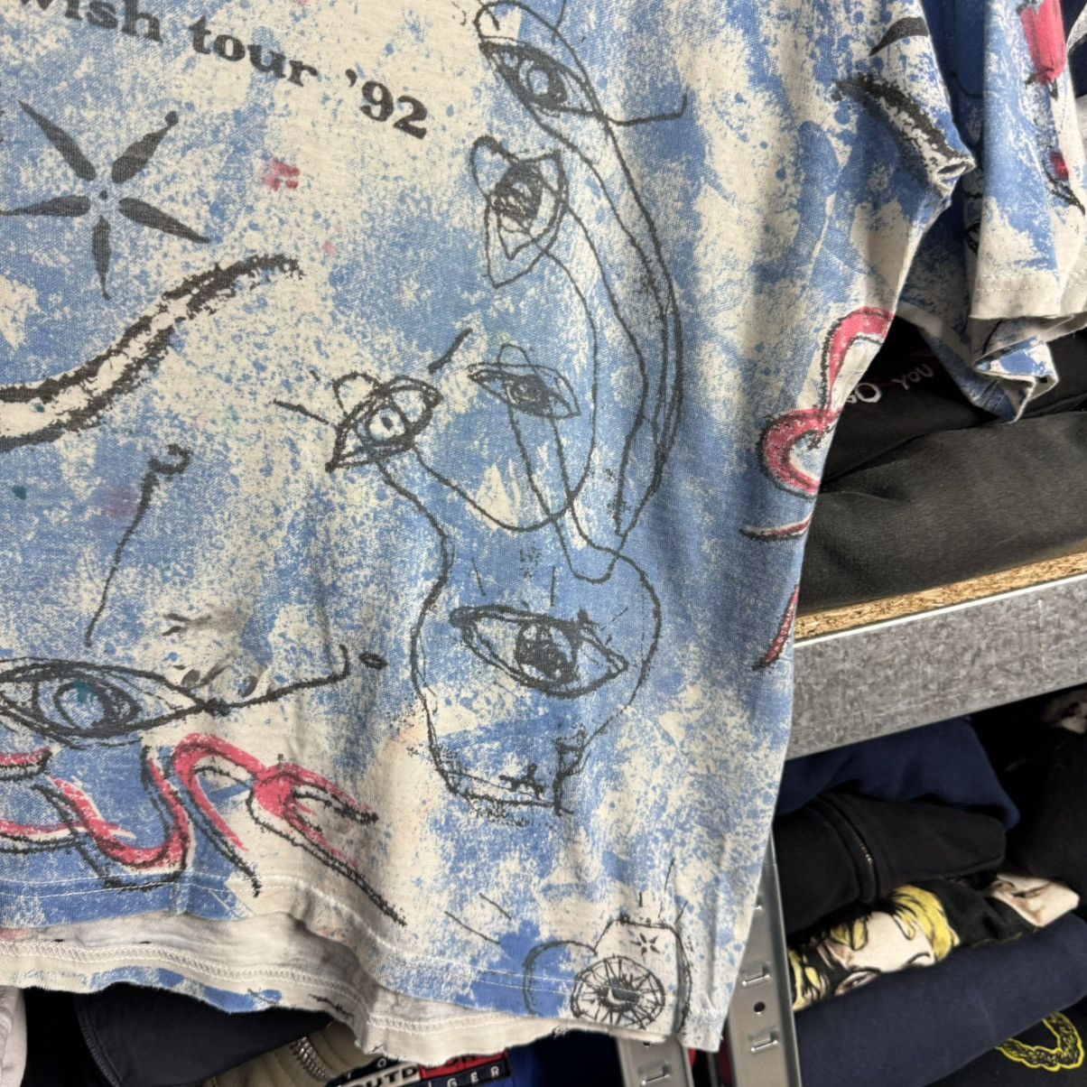 Band Tees × Vintage THE CURE 1992 WISH ALBUM WORLD TOUR ALL OVER PRINT T-SHIRT Size US XL / EU 56 / 4 - 6 Thumbnail