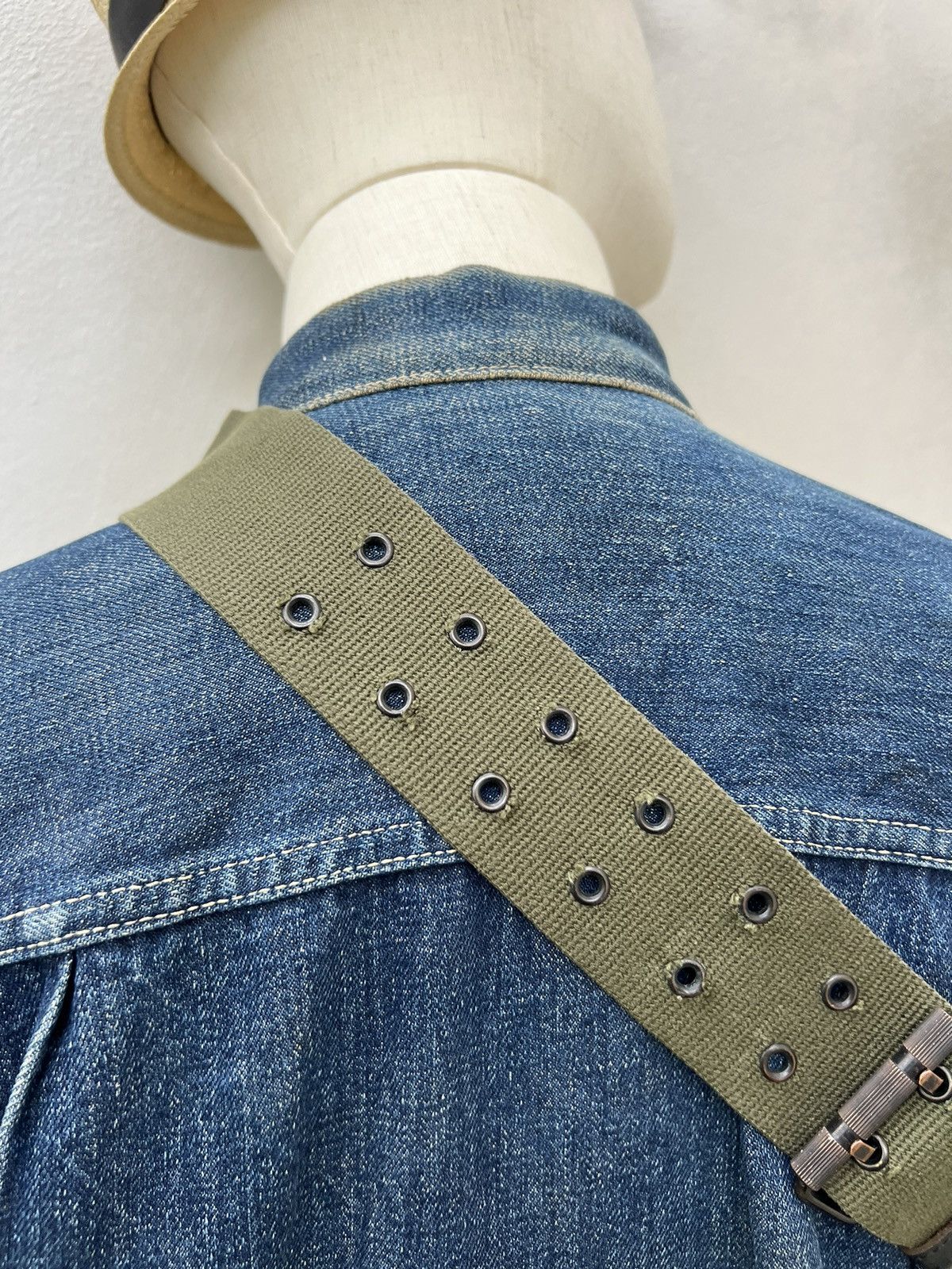 Lad Musician Vintage Lad Musician Faded Olive Green Military Chest Bag Size ONE SIZE - 5 Thumbnail