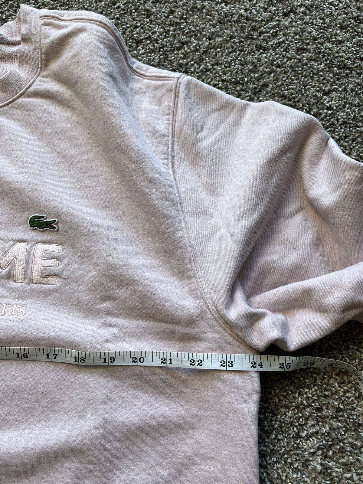 Lacoste × Supreme SS18 Supreme Lacoste Pink Crewneck Size XL RARE Size US XL / EU 56 / 4 - 7 Thumbnail