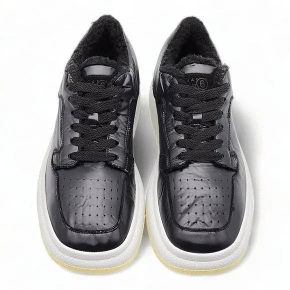 MM6 MAISON MARGIELA Shearling-Lined Low Top Sneakers 45