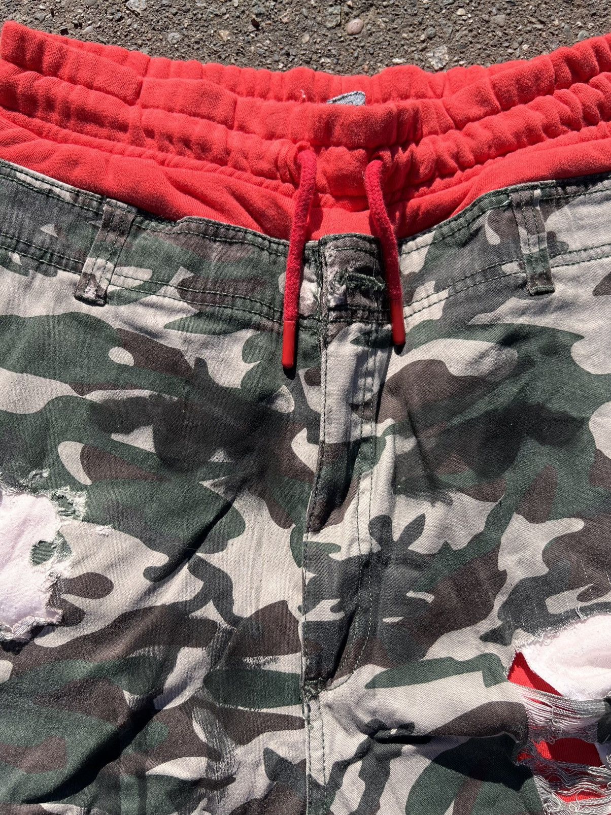 Vintage NovocentoNovantanove distressed camo layered hybrid shorts Size US 34 / EU 50 - 4 Thumbnail