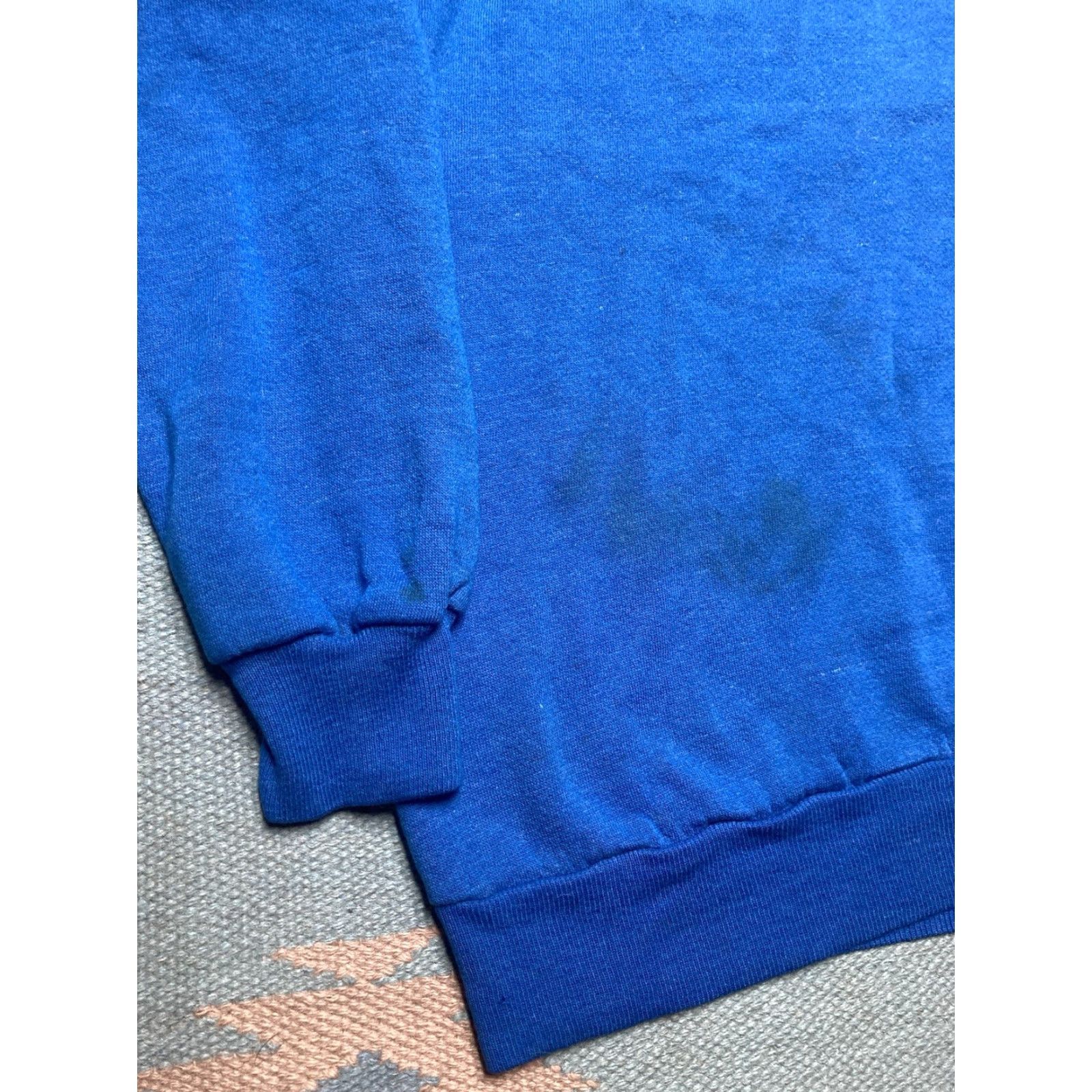 Tultex VINTAGE 80s Tultex USA Raglan Blue Crewneck Sweatshirt XL Size US XL / EU 56 / 4 - 7 Thumbnail