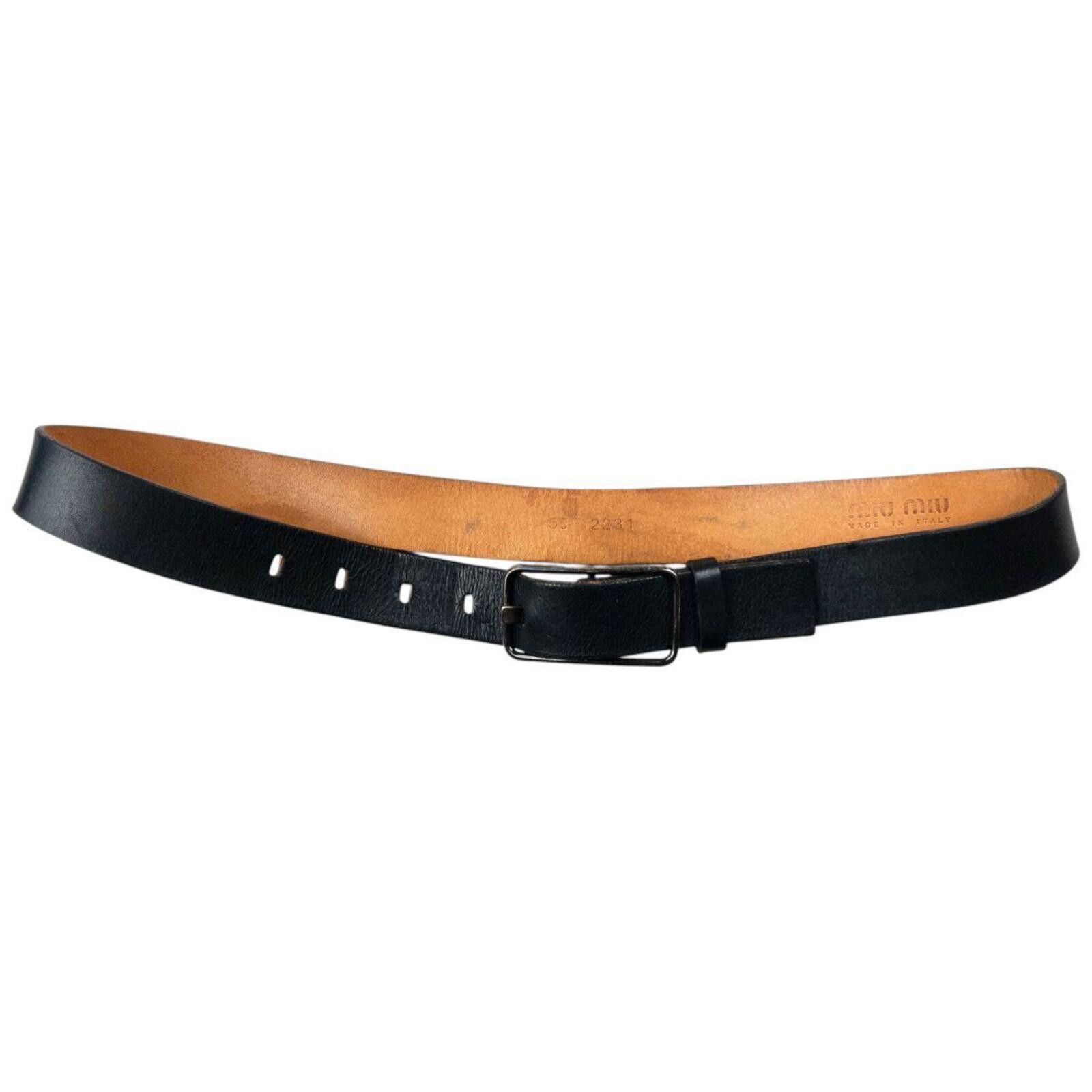 Miu Miu Vintage 2000s Miu Miu Leather Belt Size M Size ONE SIZE - 2 Thumbnail