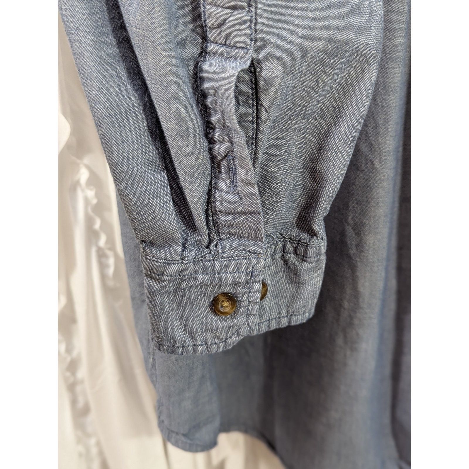 Carhartt Carhartt Heavy Cotton Canvas Work Shirt Blue Distressed 2XL Size US XXL / EU 58 / 5 - 11 Thumbnail