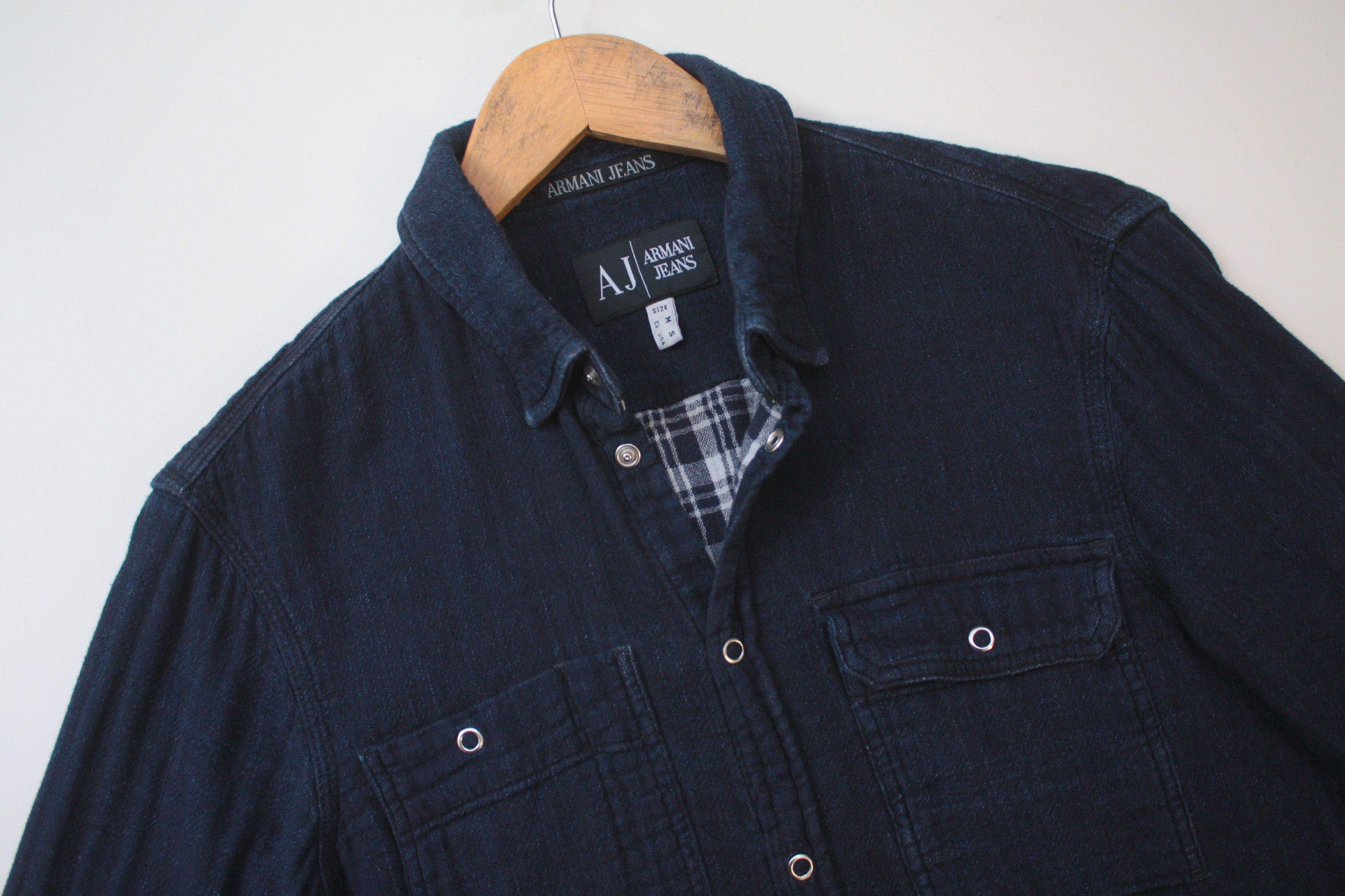 Armani Armani Jeans Navy Long Sleeve Shirt Small Men's Size US S / EU 44-46 / 1 - 5 Thumbnail