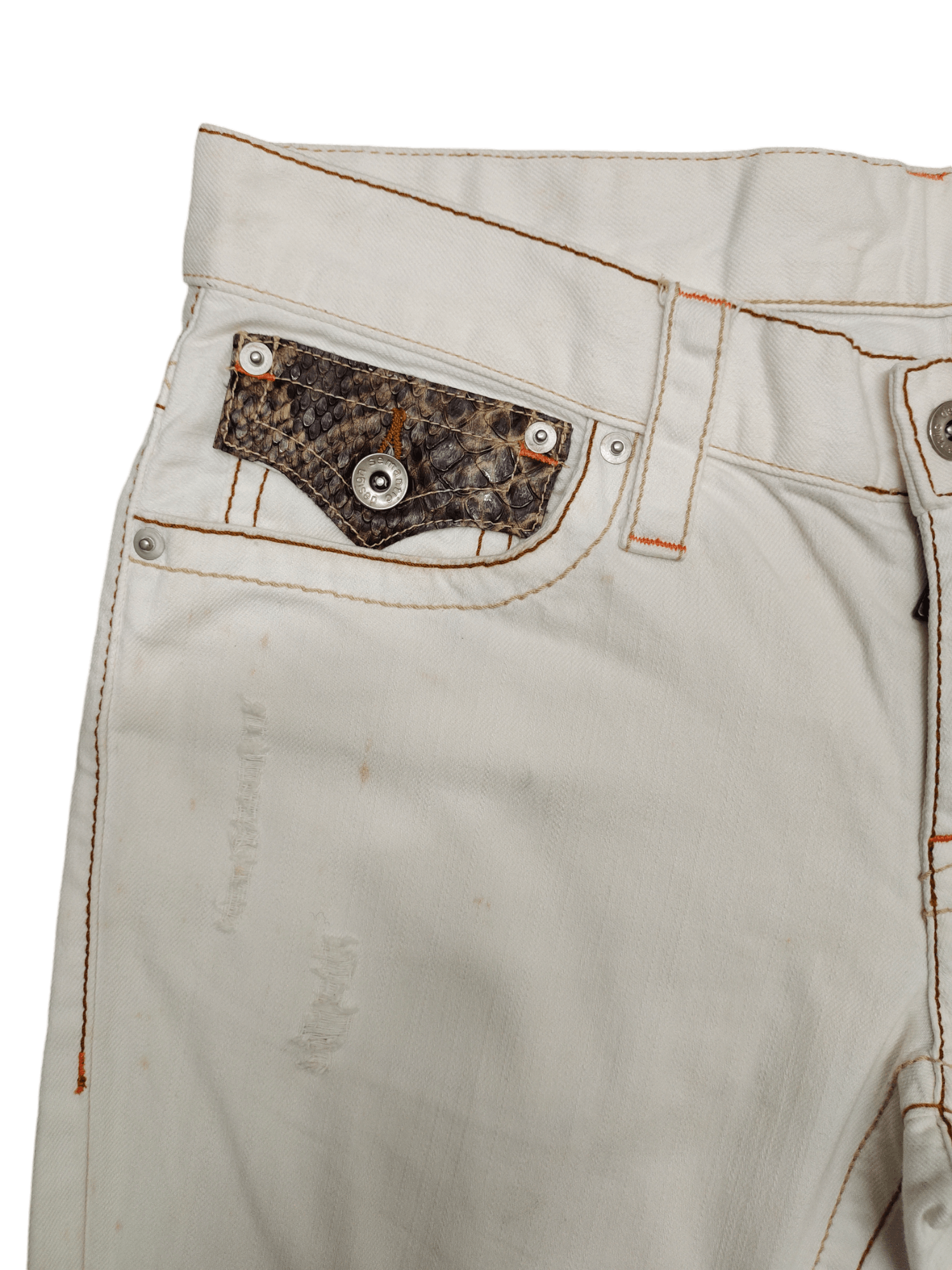 If Six Was Nine Flare Jeans Semantic Design Pyton Trim Rusty Denim Bootcut Size US 34 / EU 50 - 6 Thumbnail