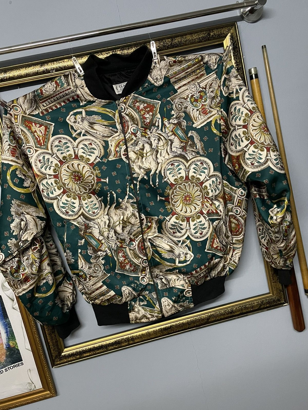 Vintage Rare 80s Vintage Designer Classic Greco-Roman Art Luxury Size US XL / EU 56 / 4 - 2 Thumbnail