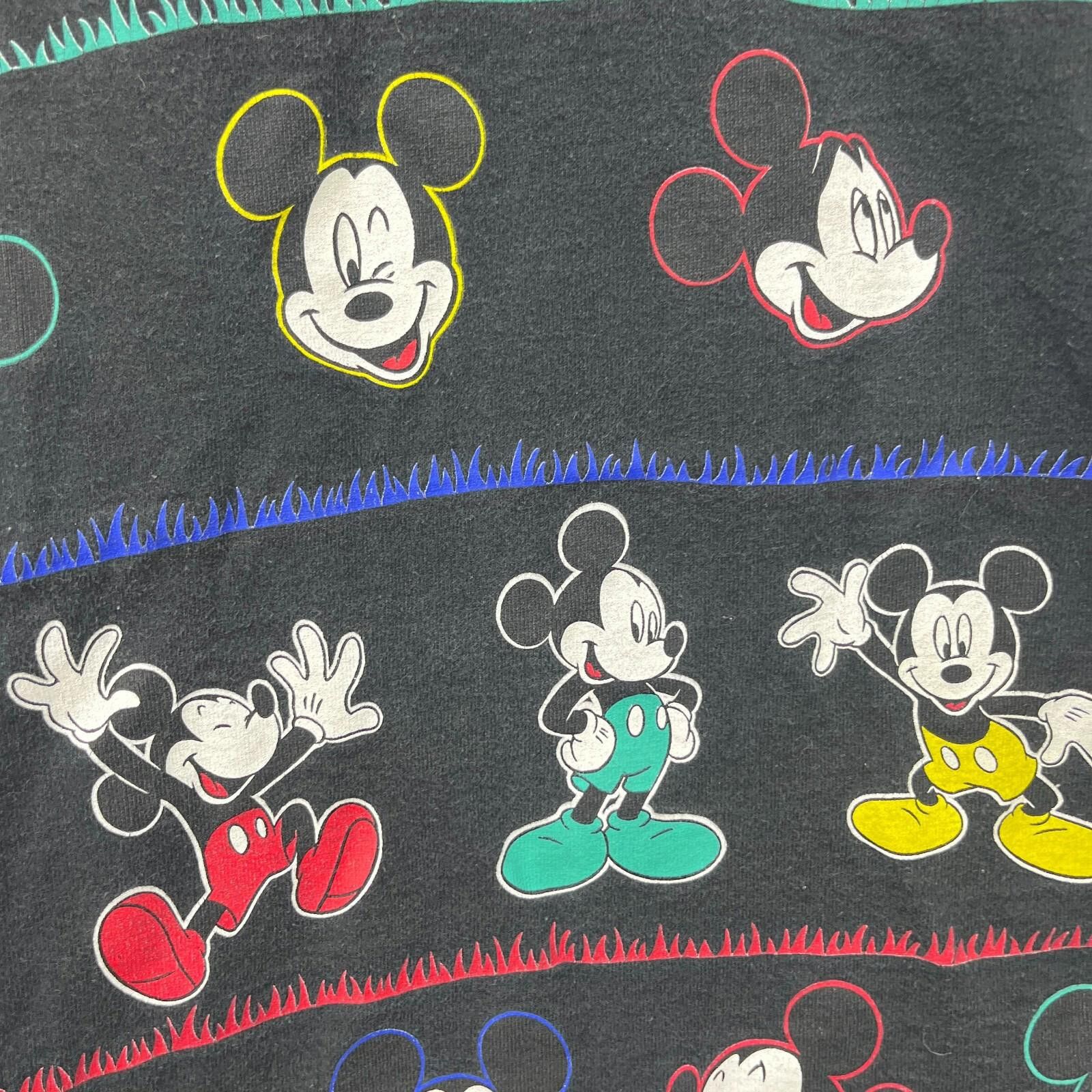 Disney Vintage 90s Mickey Mouse Disney Trippy T Shirt XL Faded Size US XL / EU 56 / 4 - 7 Thumbnail