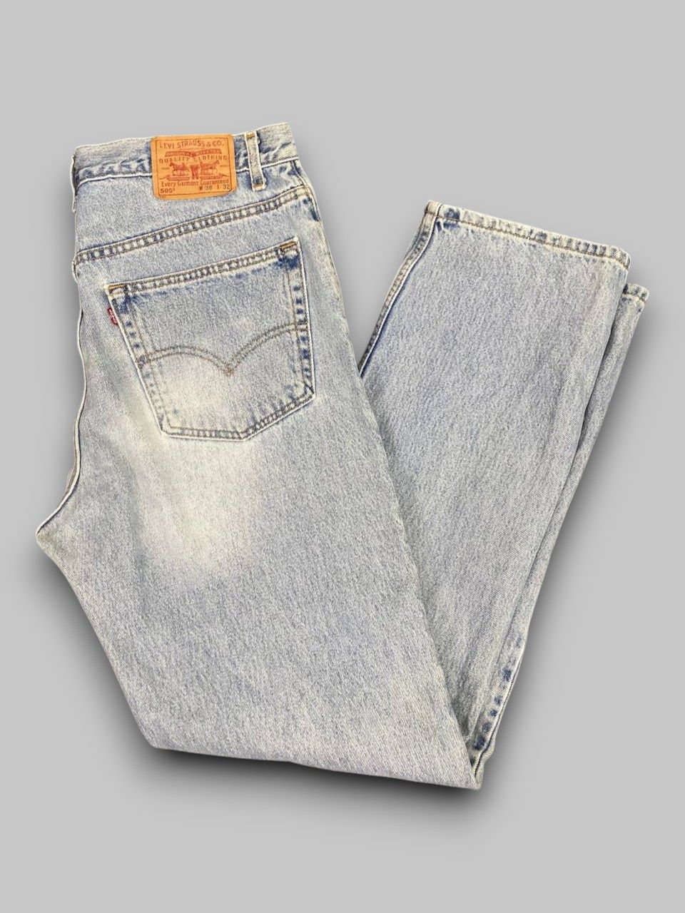 Levi's vintage levis 505 regular fit faded denim usa Size US 37 - 1 Thumbnail