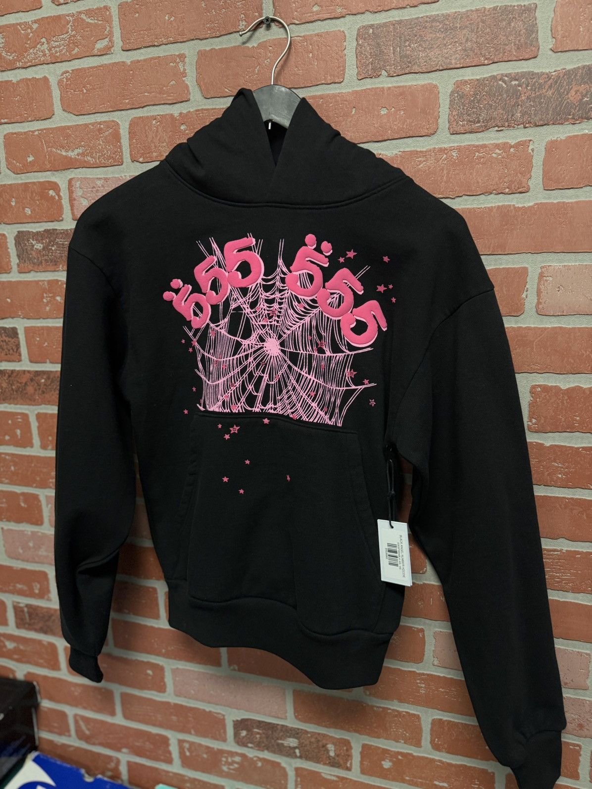 Sp5der Sp5der Woldside Pink Black Hoodie Size XS (NEW) Size US XS / EU 42 / 0 - 6 Thumbnail