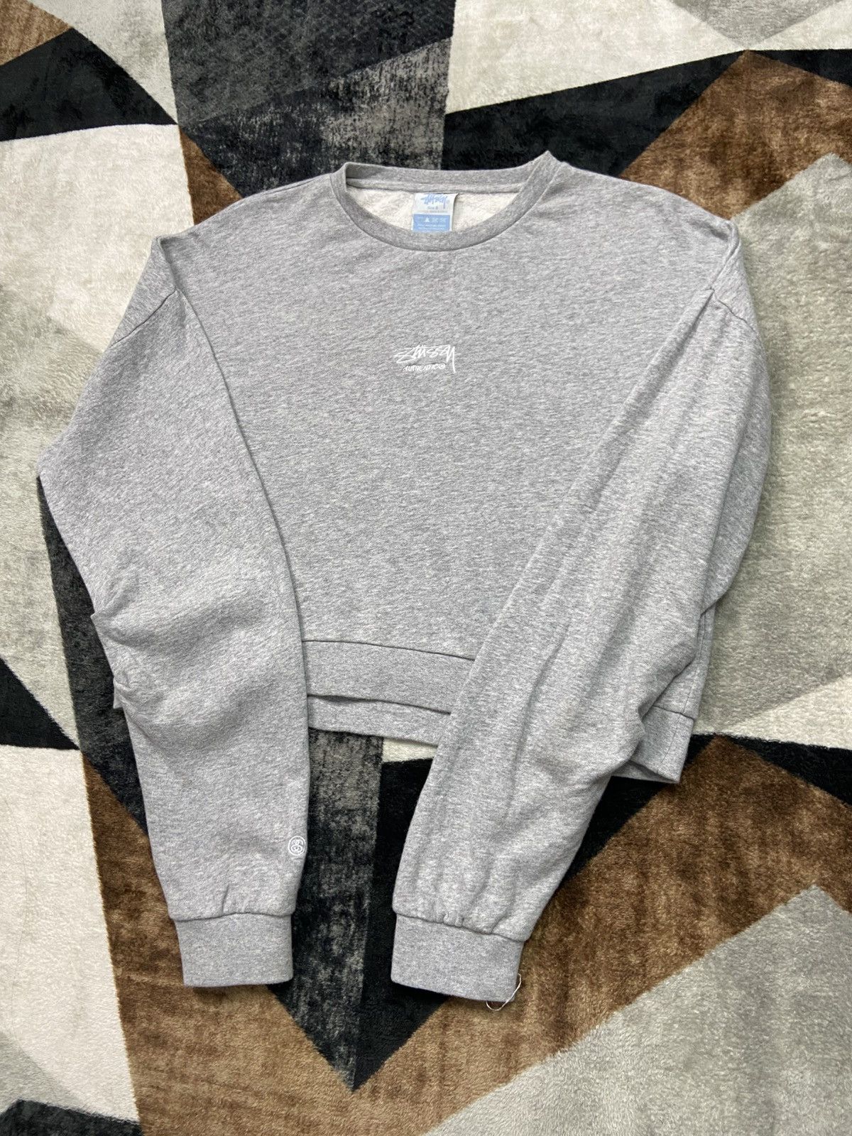 Stussy Vintage Stussy Center Logo Boxy Crop Top Sweatshirt Size M / US 6-8 / IT 42-44 - 4 Thumbnail