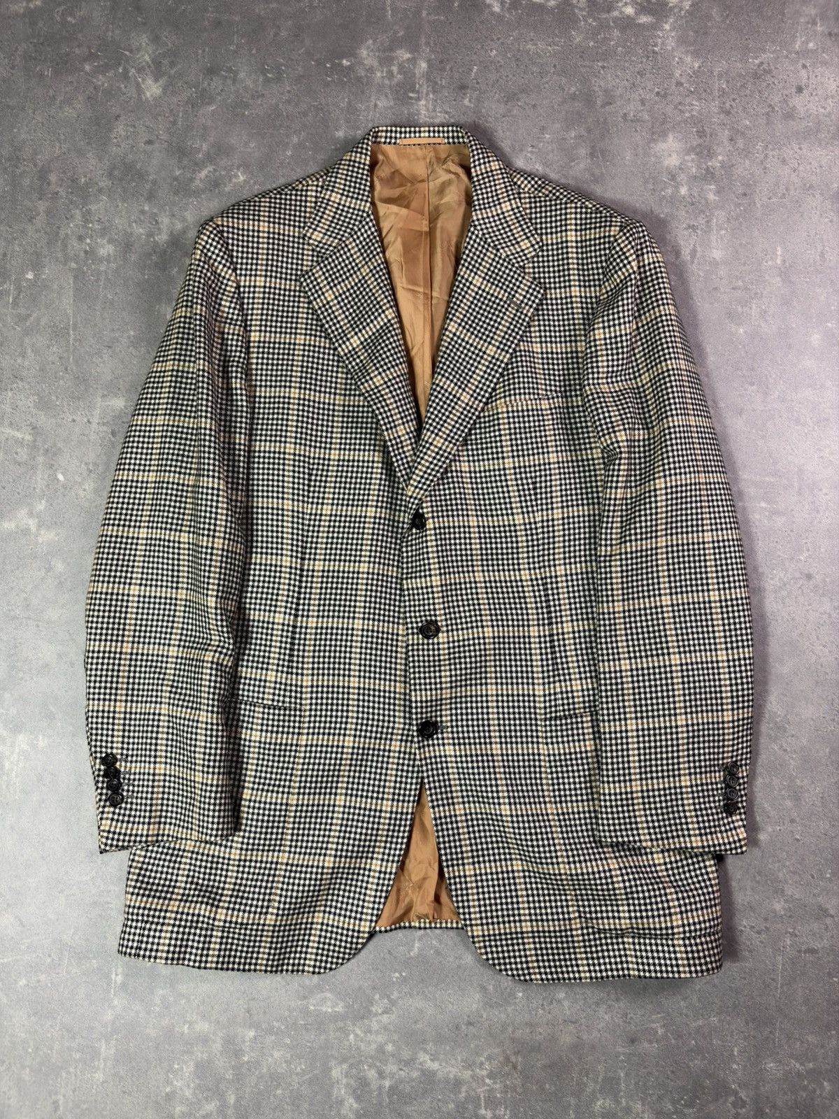 Kiton Kiton Napoli 100% Cashmere Plaid Check Grey Blazer Jacket 52 Size 42R - 1 Thumbnail